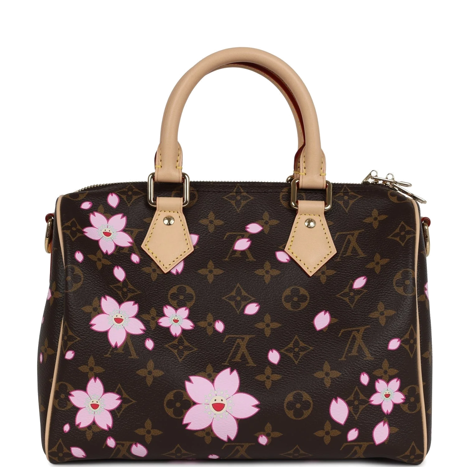 Louis Vuitton X Takashi Murakami Cherry Blossom Speedy 25 Bandouliere Brown Monogram — фото 5