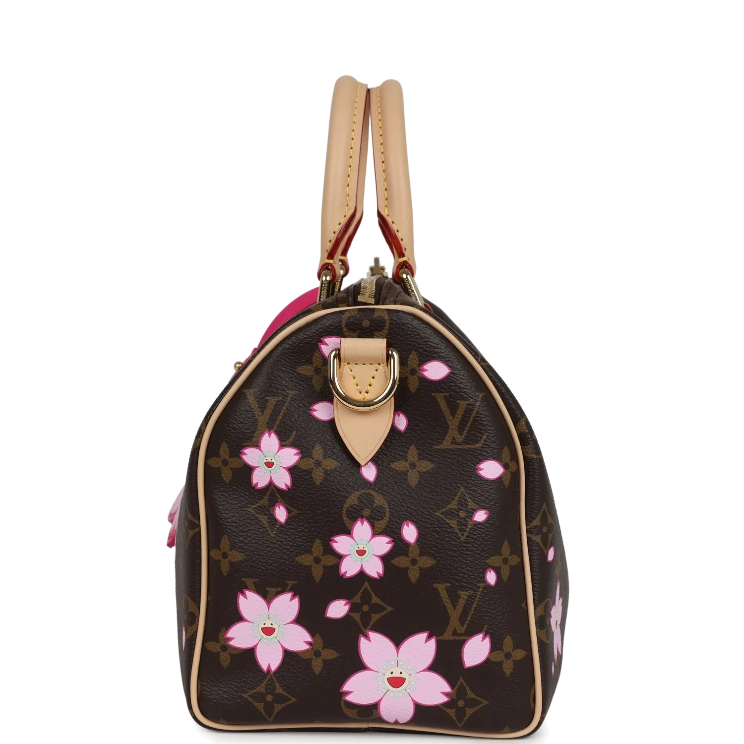 Louis Vuitton X Takashi Murakami Cherry Blossom Speedy 25 Bandouliere Brown Monogram — фото 7