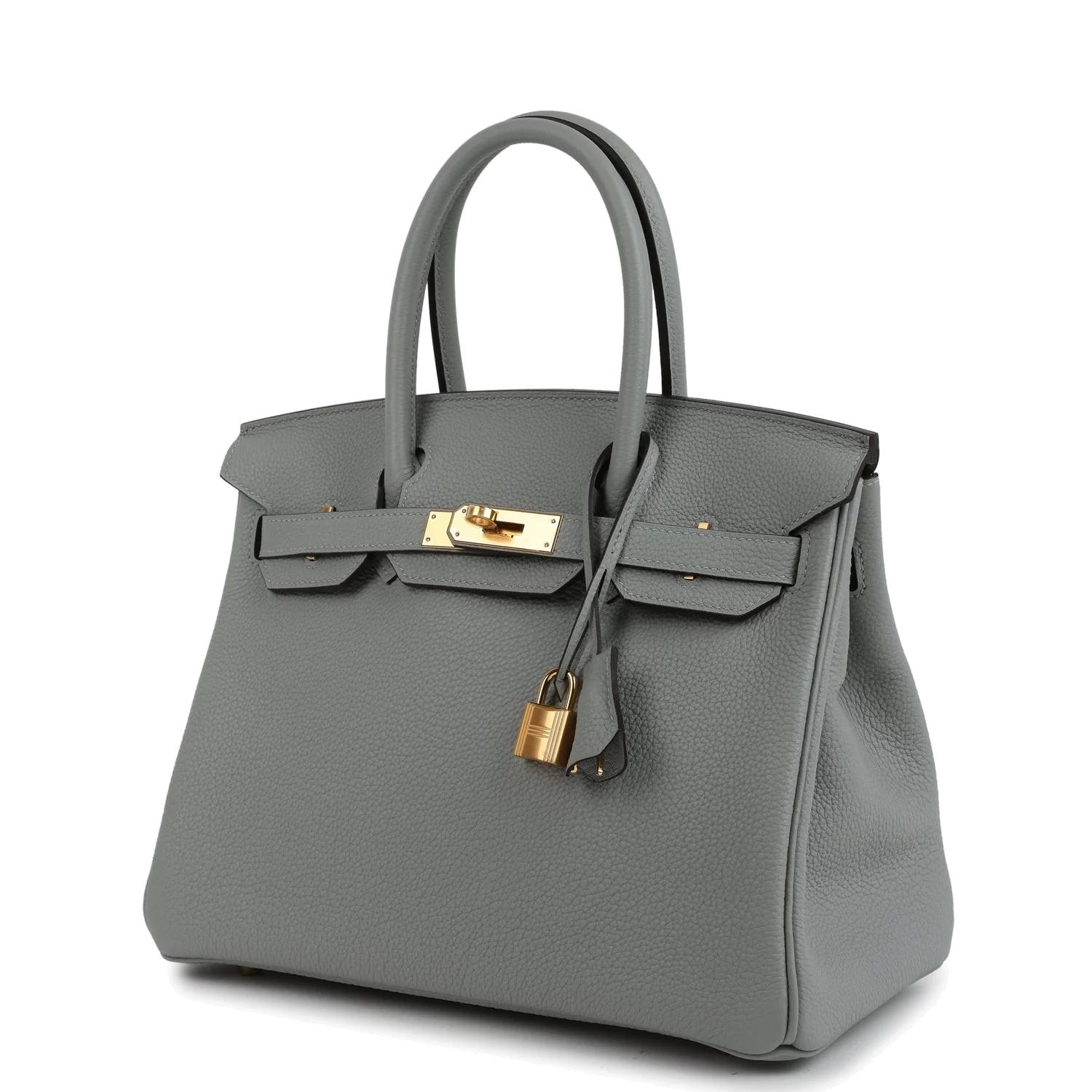 Hermes Birkin 30 Bleu Glacier Togo Gold Hardware Синий ледник — фото 4