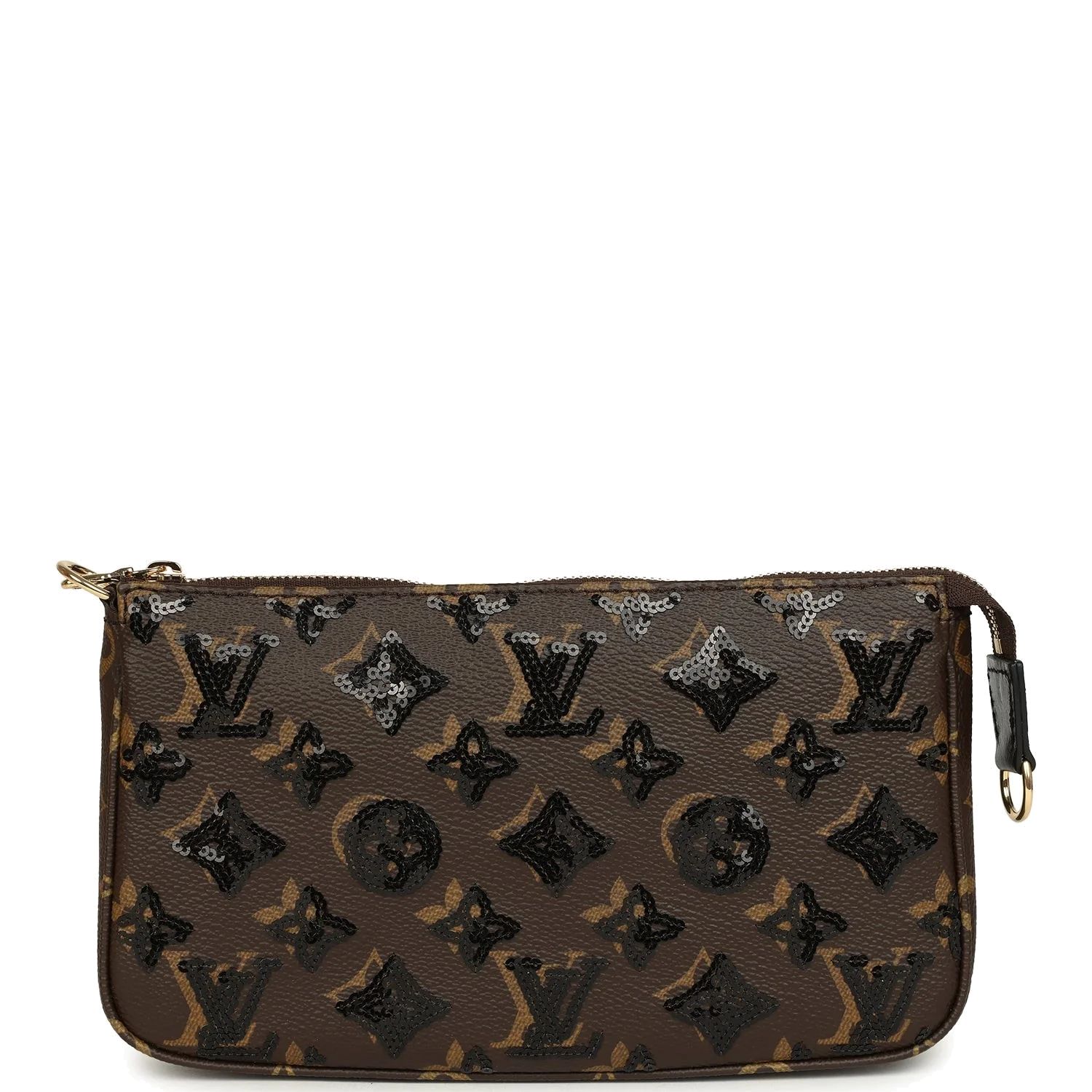 Louis Vuitton Pochette Accessories Black and Brown Monogram Sequin — фото 5