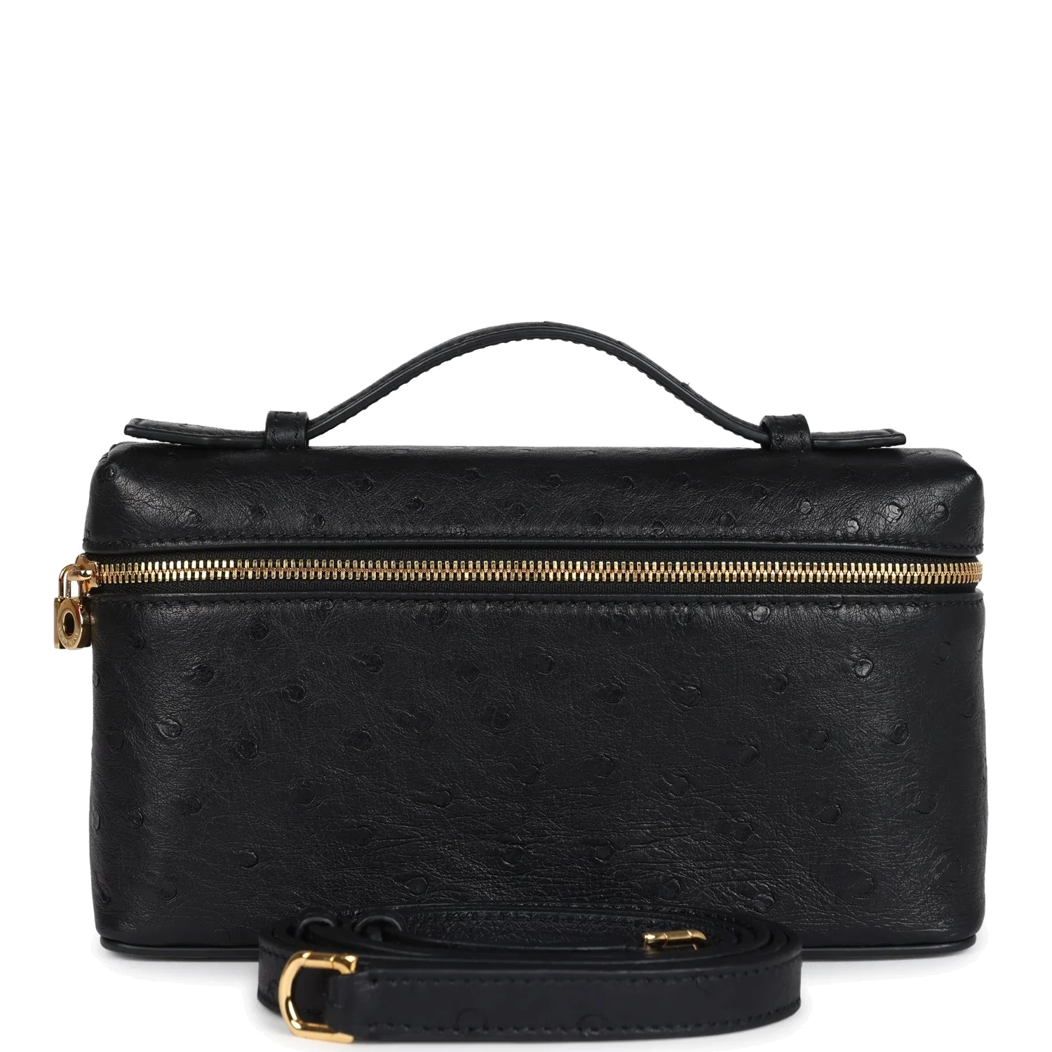 Loro Piana Extra Pocket L19 Pouch Black Ostrich