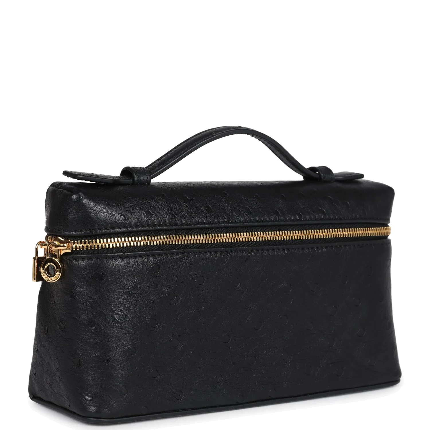 Loro Piana Extra Pocket L19 Pouch Black Ostrich — фото 3