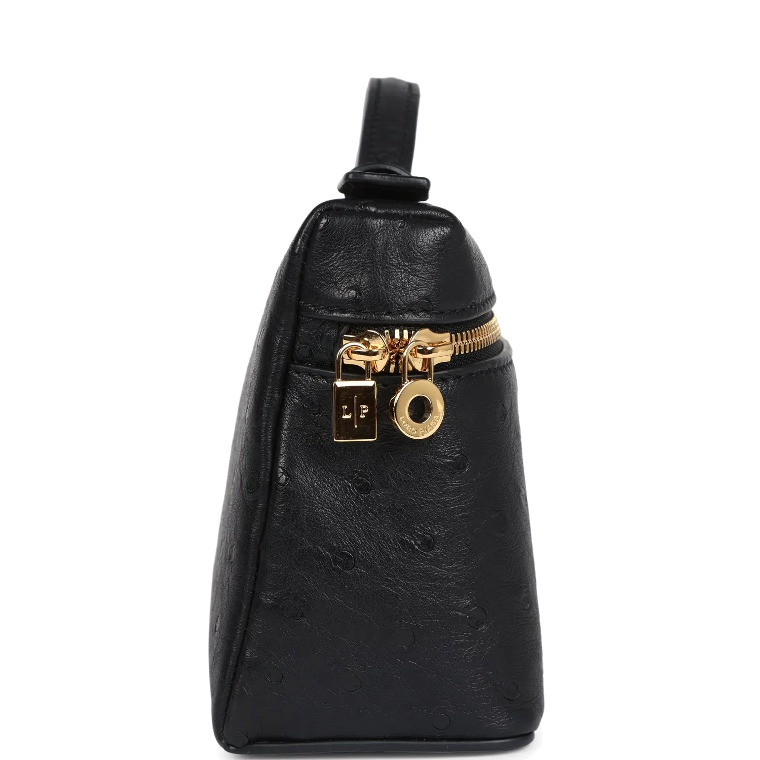 Loro Piana Extra Pocket L19 Pouch Black Ostrich — фото 4