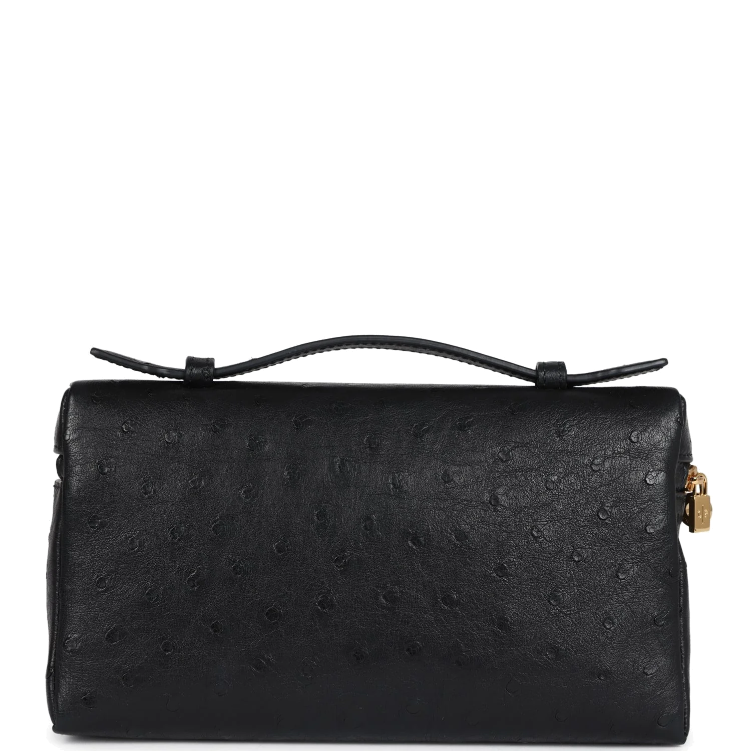 Loro Piana Extra Pocket L19 Pouch Black Ostrich — фото 5
