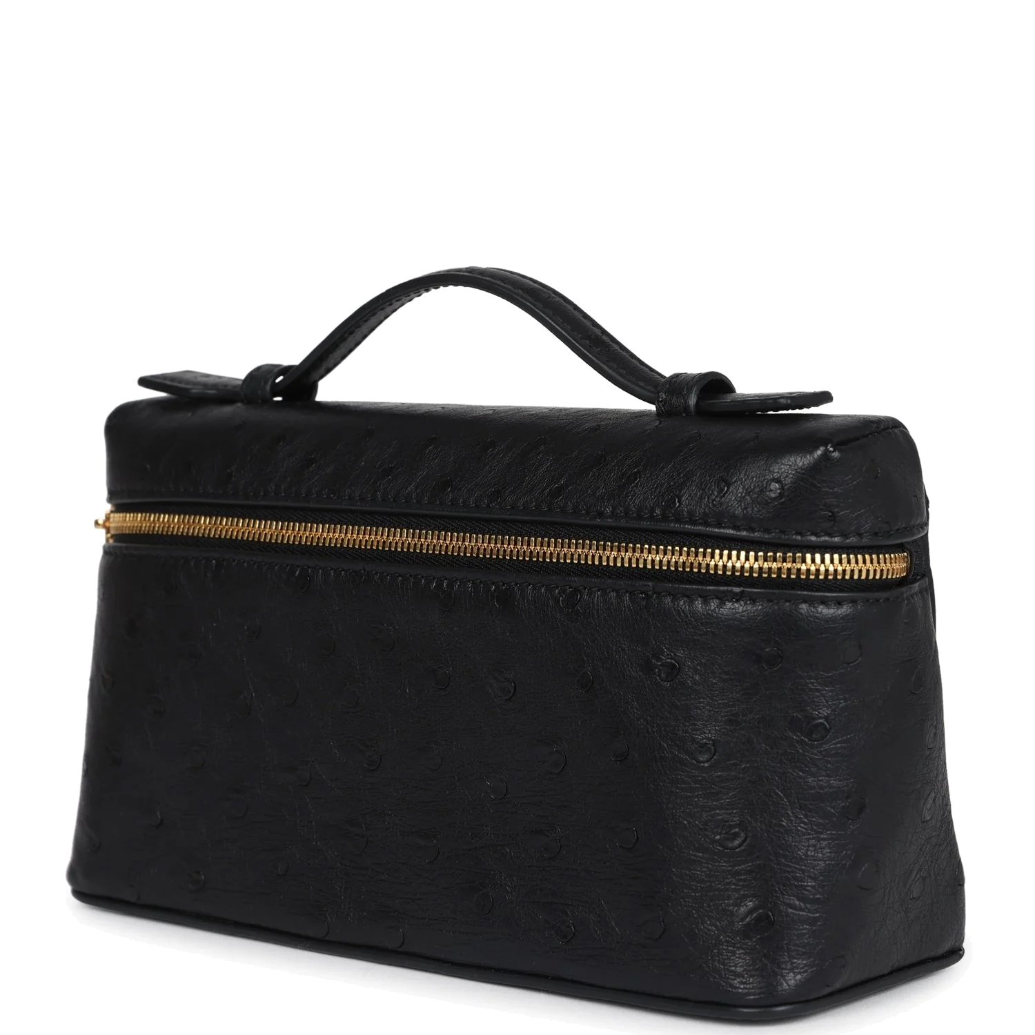 Loro Piana Extra Pocket L19 Pouch Black Ostrich — фото 6