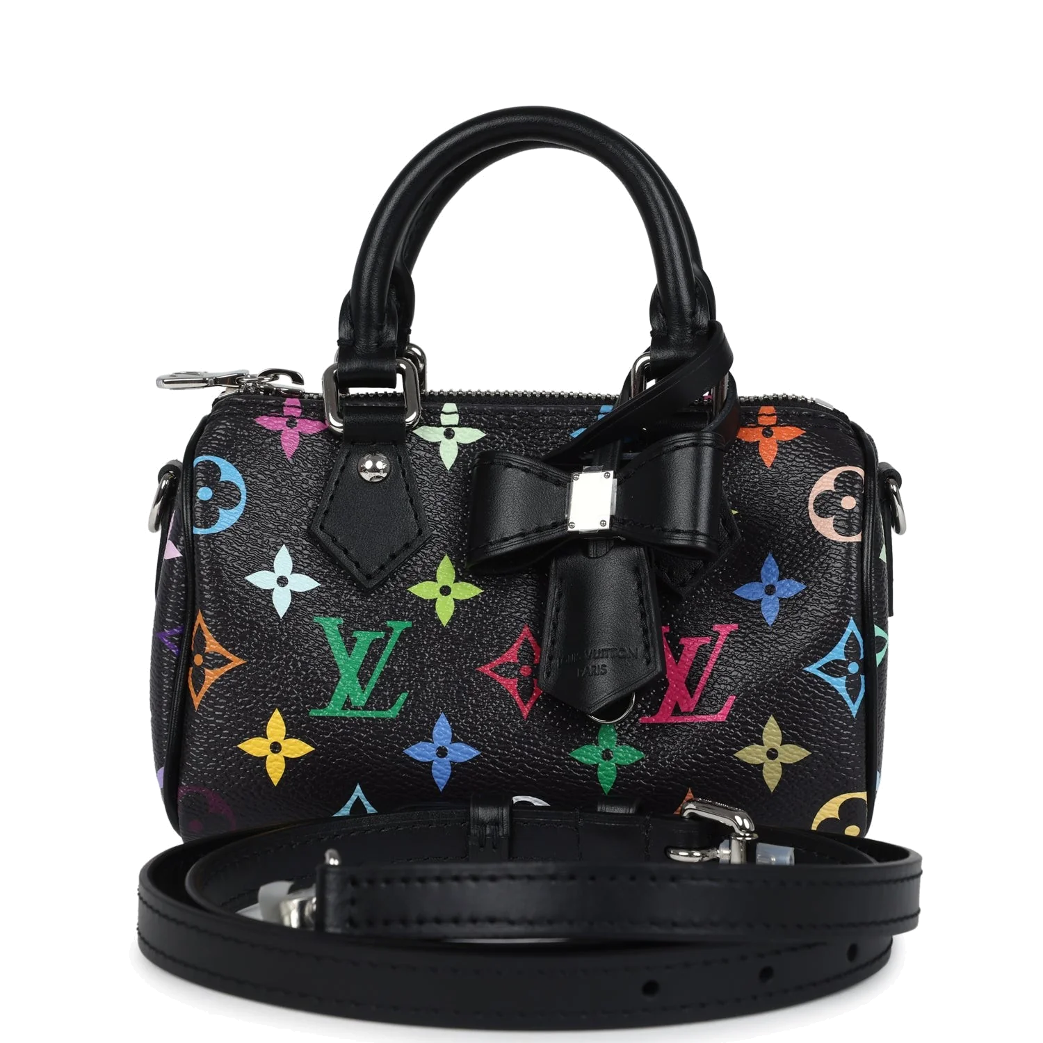 Louis Vuitton X Murakami Nano Speedy Bag Black Multicolor Monogram
