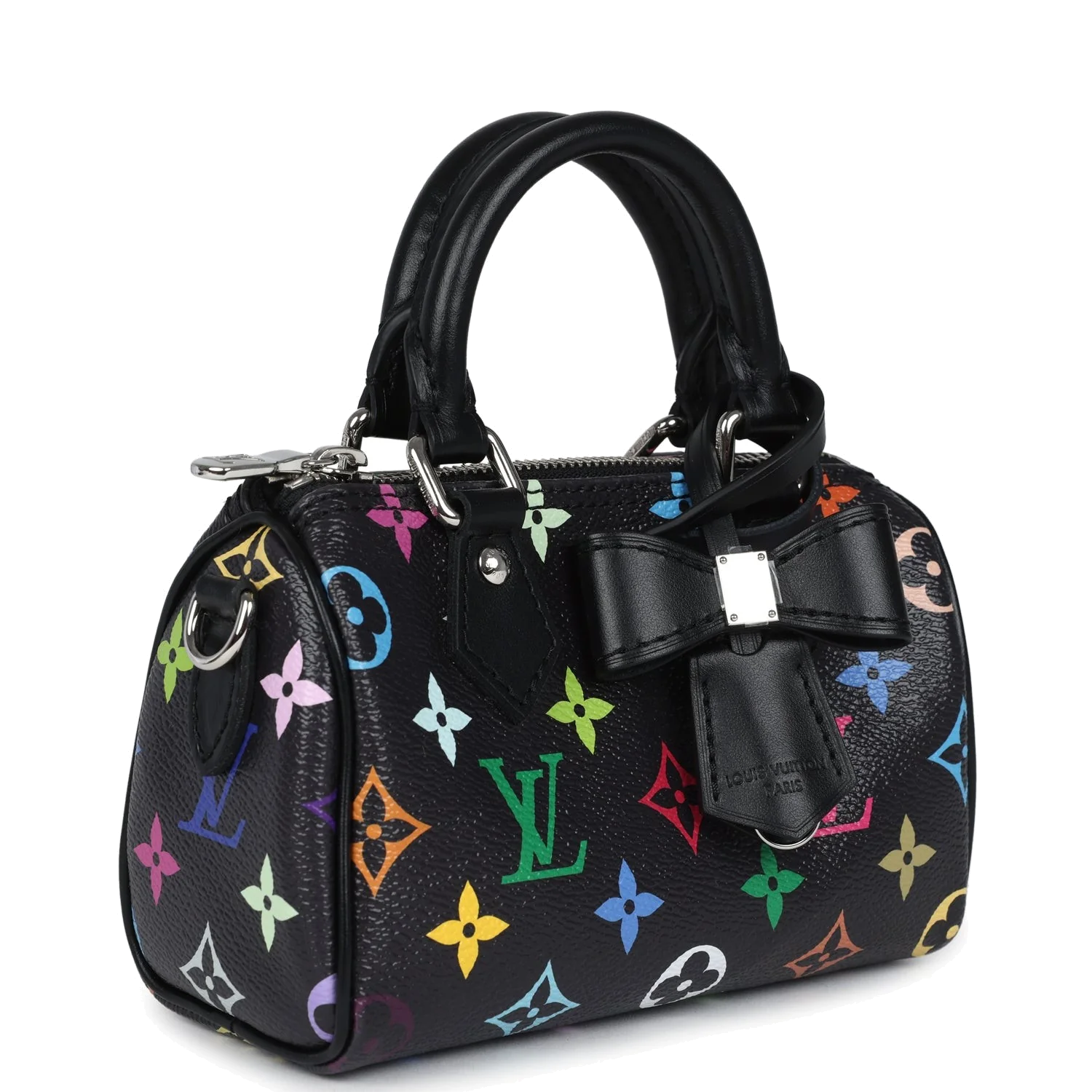 Louis Vuitton X Murakami Nano Speedy Bag Black Multicolor Monogram — фото 3
