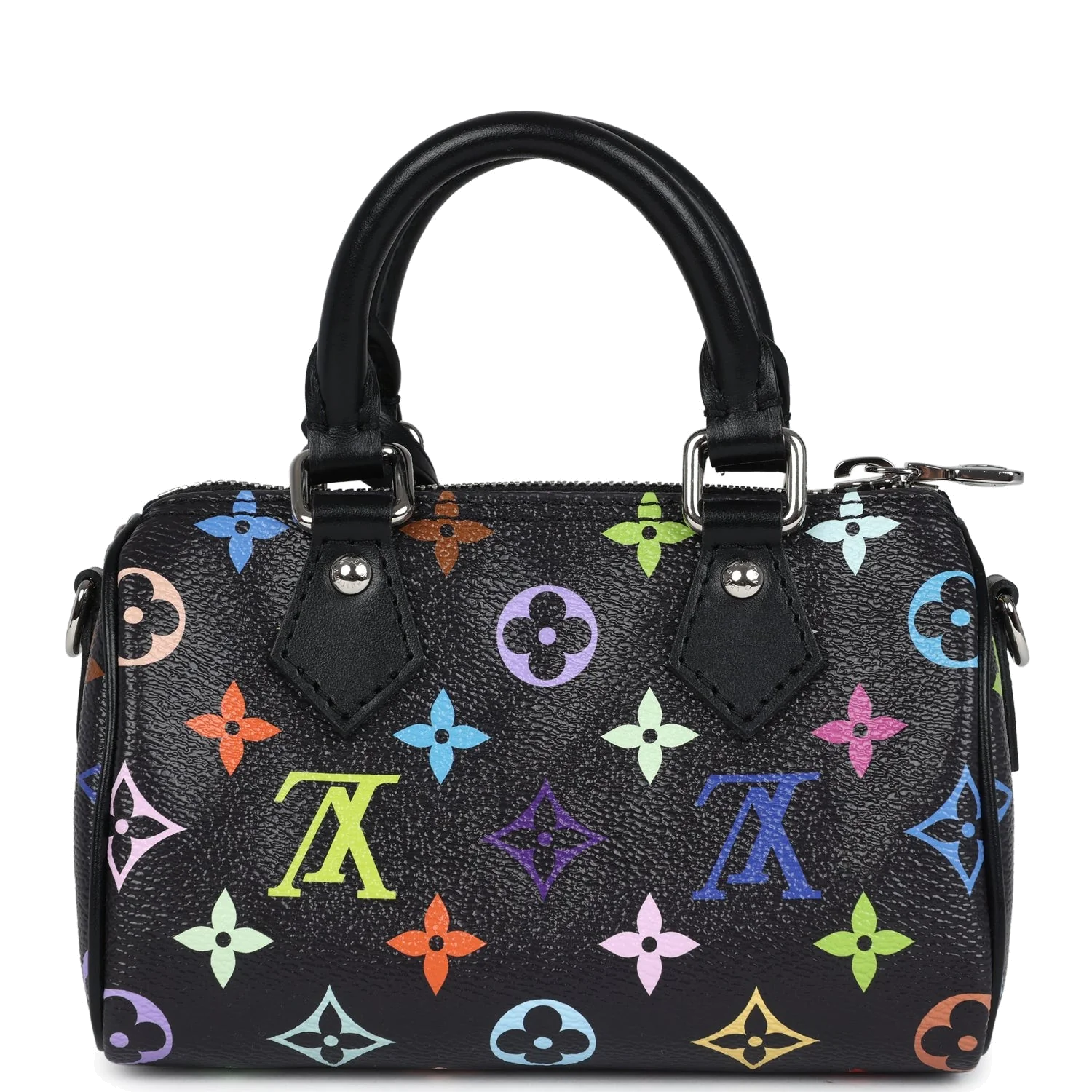 Louis Vuitton X Murakami Nano Speedy Bag Black Multicolor Monogram — фото 5