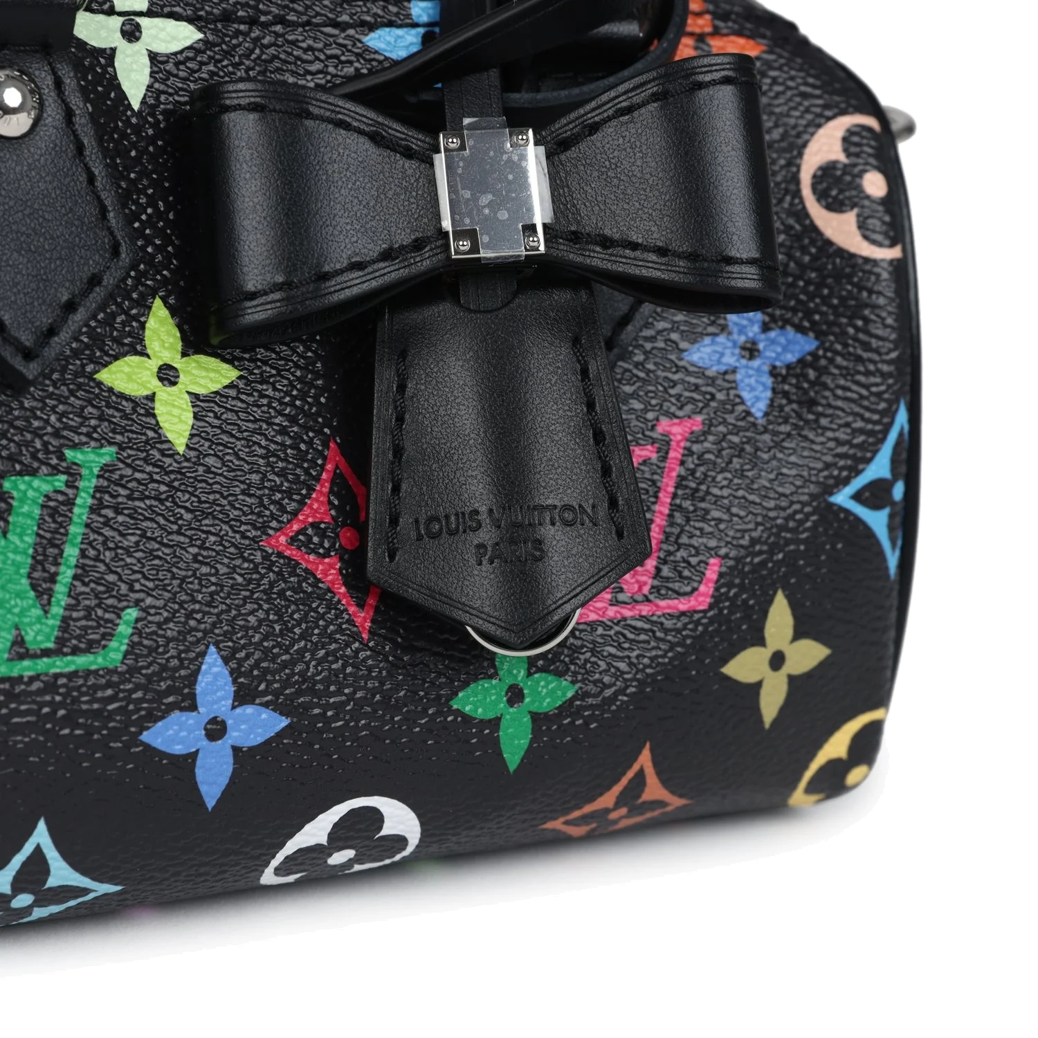 Louis Vuitton X Murakami Nano Speedy Bag Black Multicolor Monogram — фото 8
