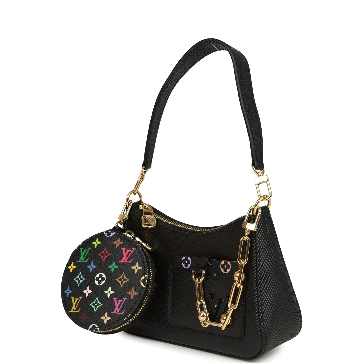 Louis Vuitton X Takashi Murakami Marellini Black Epi — фото 5