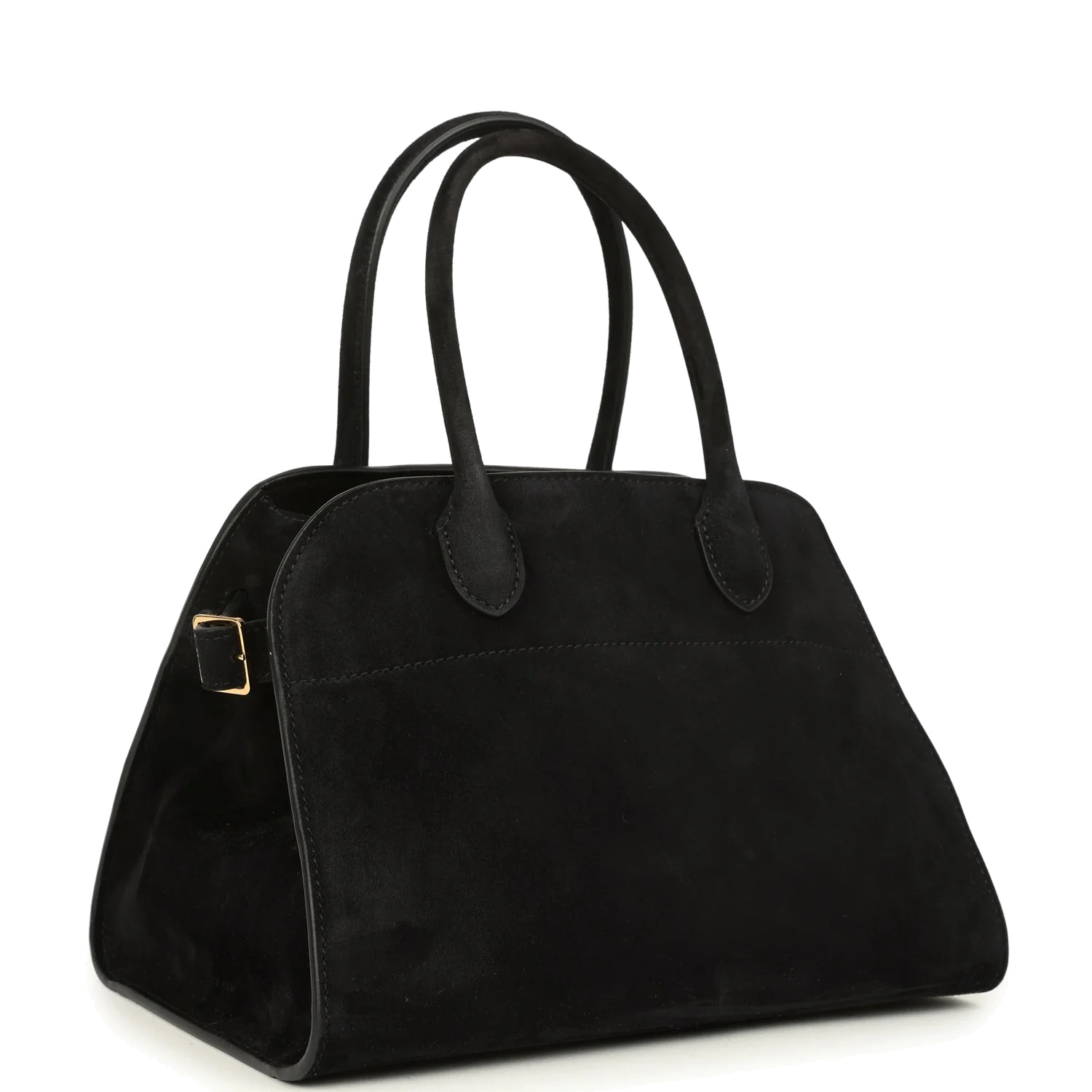 The Row Soft Margaux 10 Bag Black Suede — фото 3