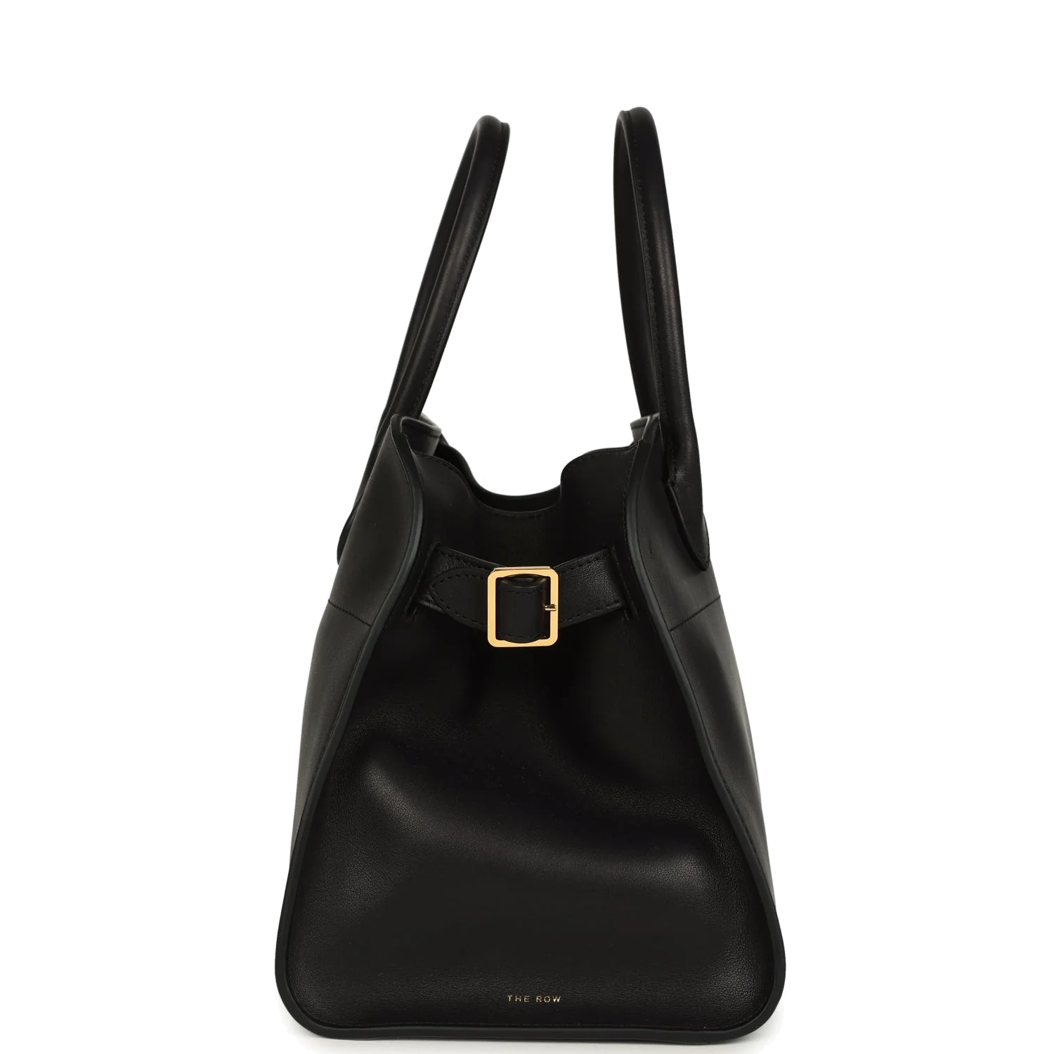 The Row Soft Margaux 12 Bag Black Saddle Leather — фото 4