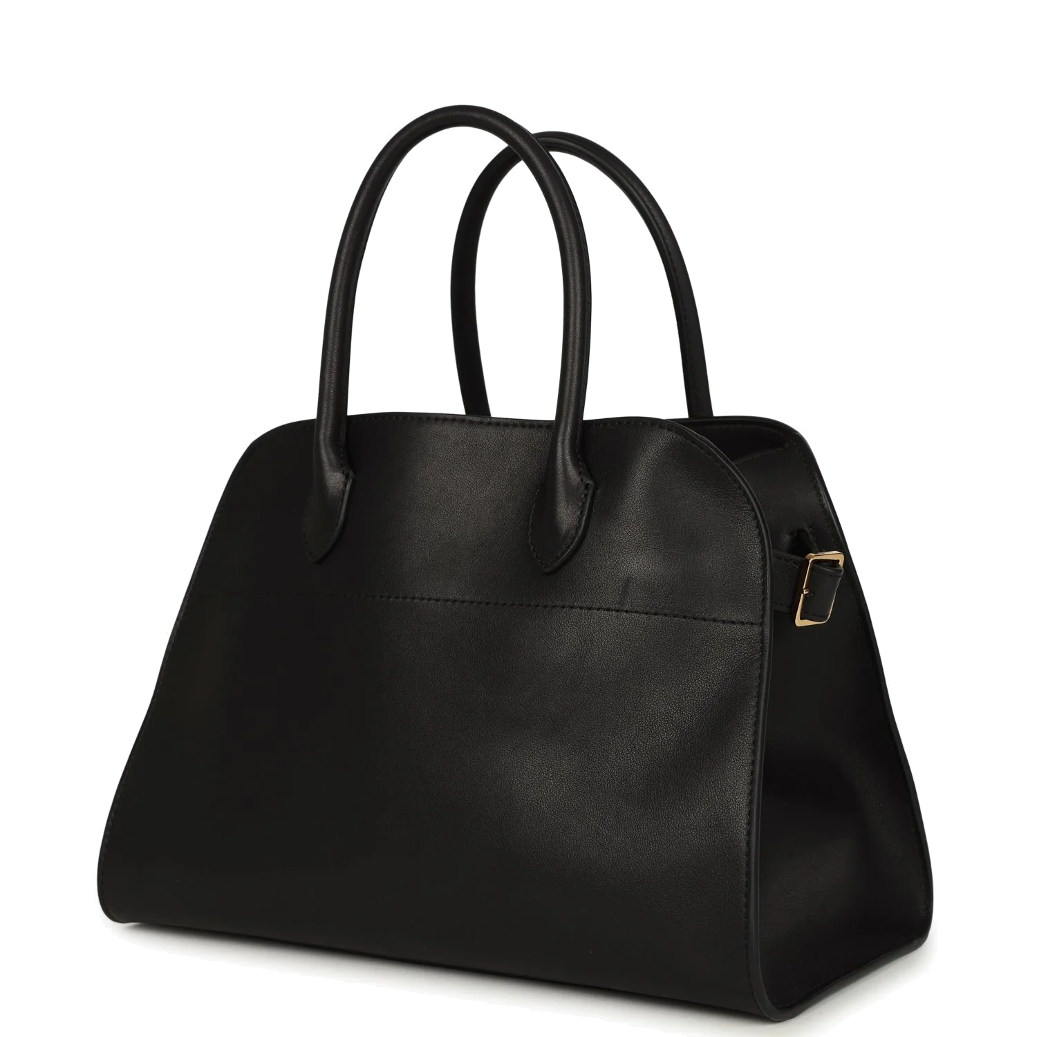 The Row Soft Margaux 12 Bag Black Saddle Leather — фото 6