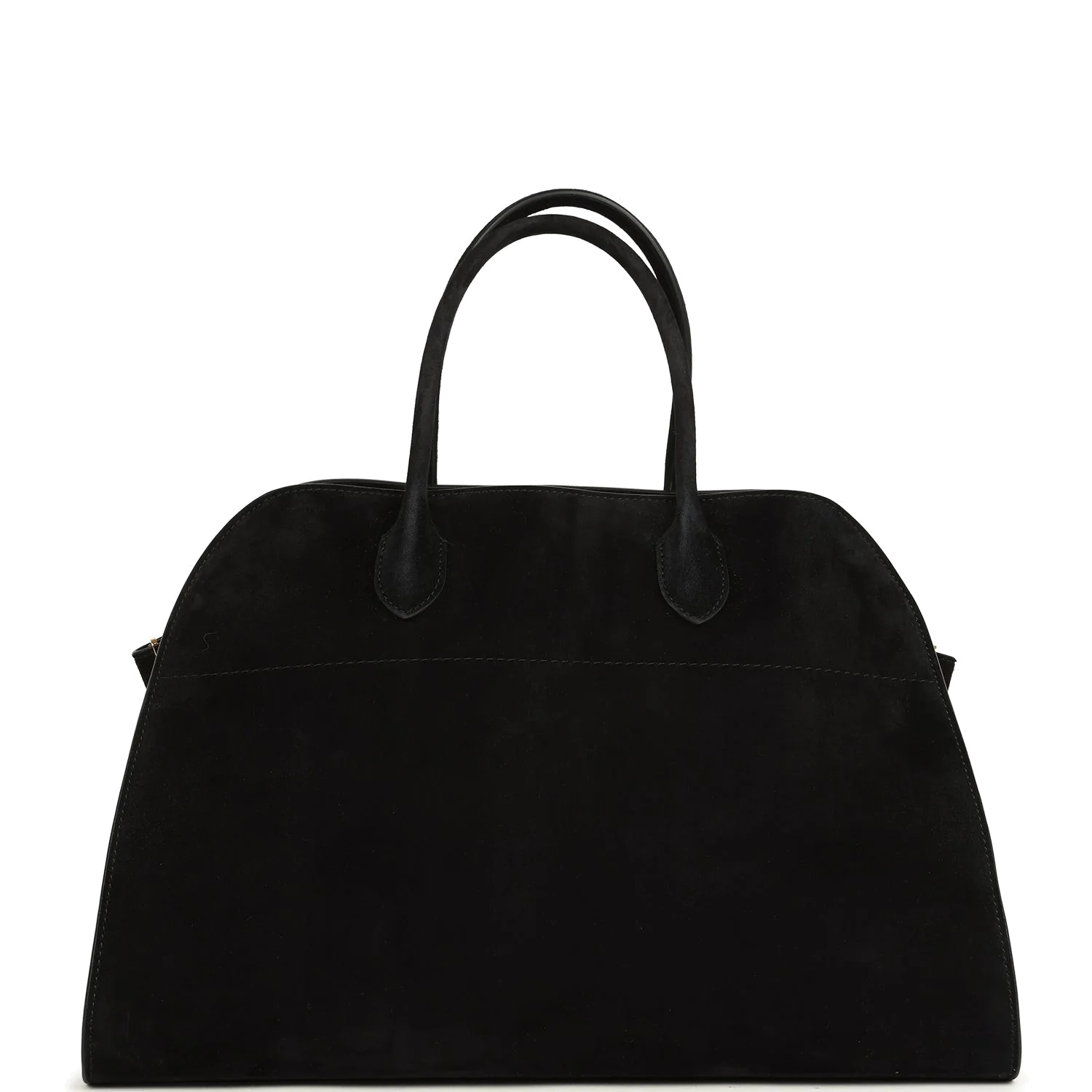 The Row Soft Margaux 15 Bag Black Suede