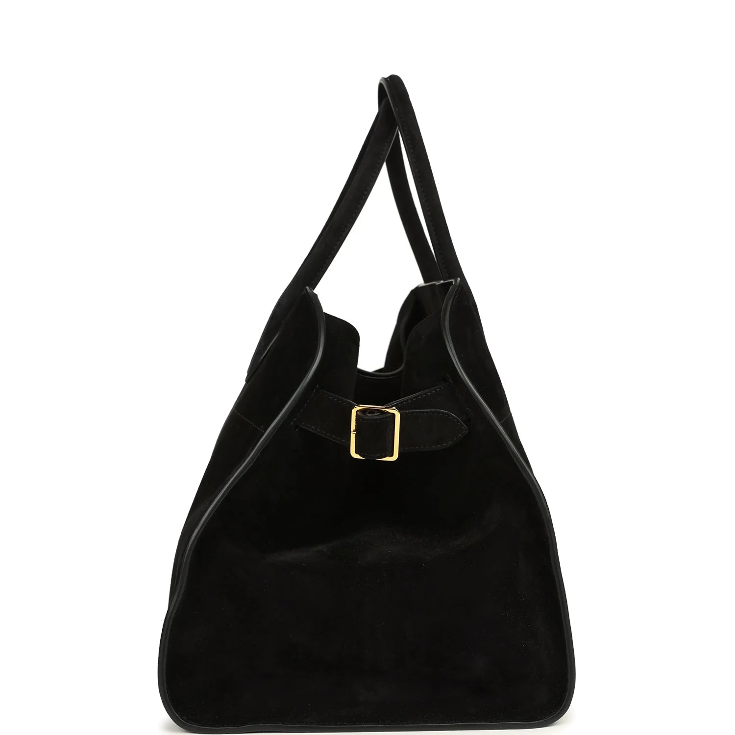 The Row Soft Margaux 15 Bag Black Suede — фото 4