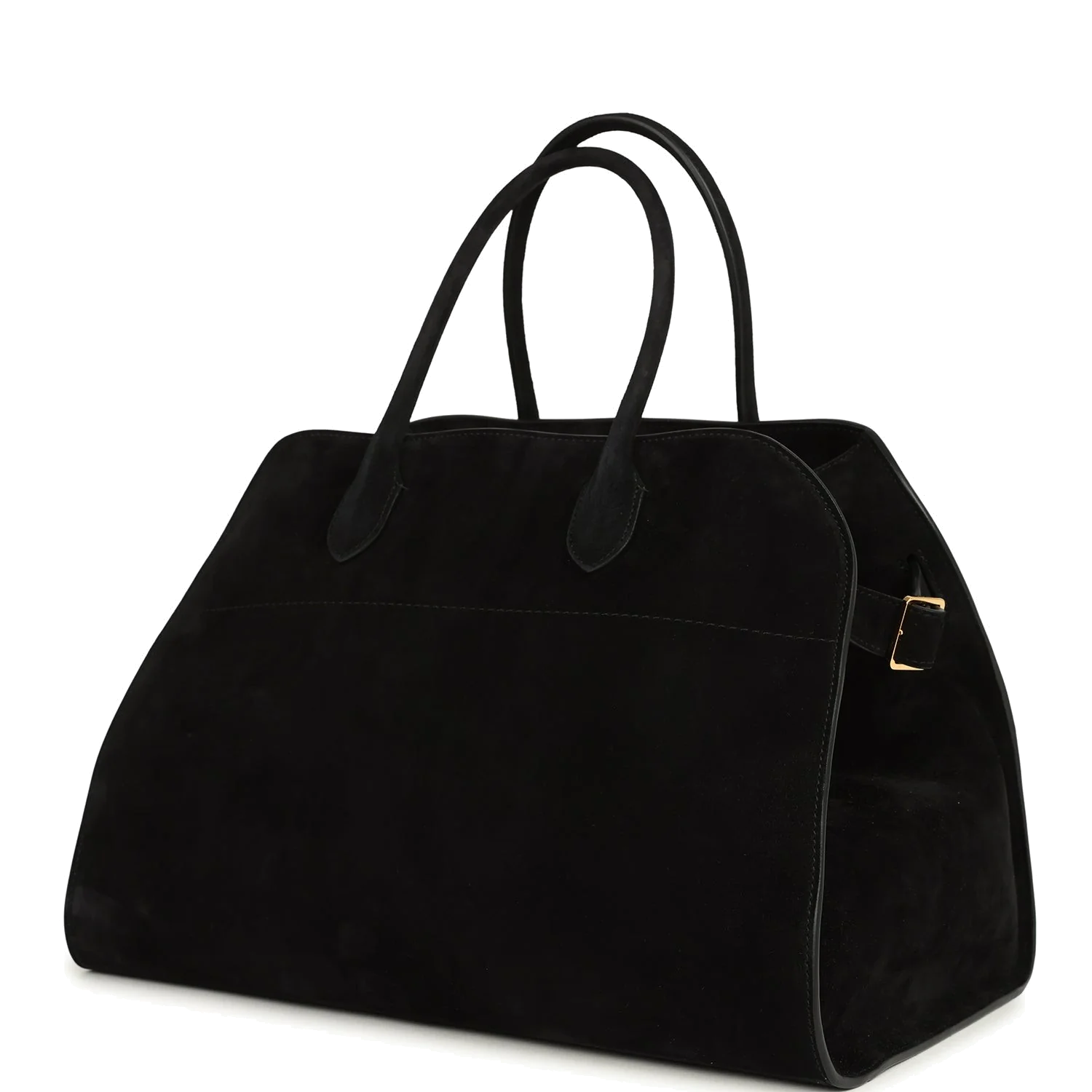 The Row Soft Margaux 15 Bag Black Suede — фото 6