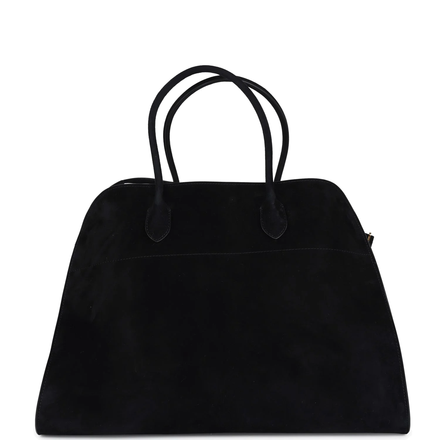 The Row Soft Margaux 17 Bag Black Suede — фото 2