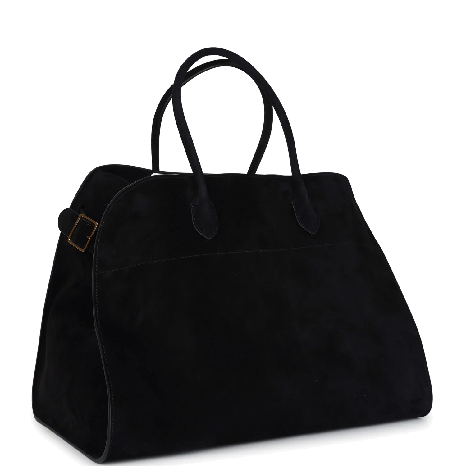 The Row Soft Margaux 17 Bag Black Suede — фото 3