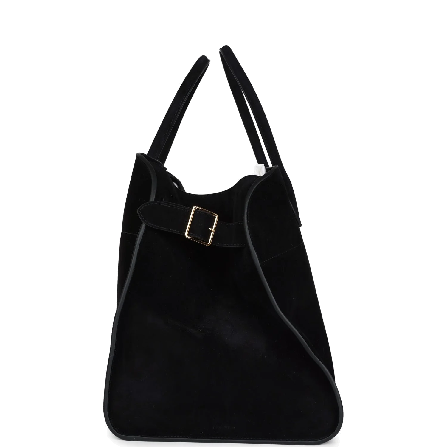 The Row Soft Margaux 17 Bag Black Suede — фото 4