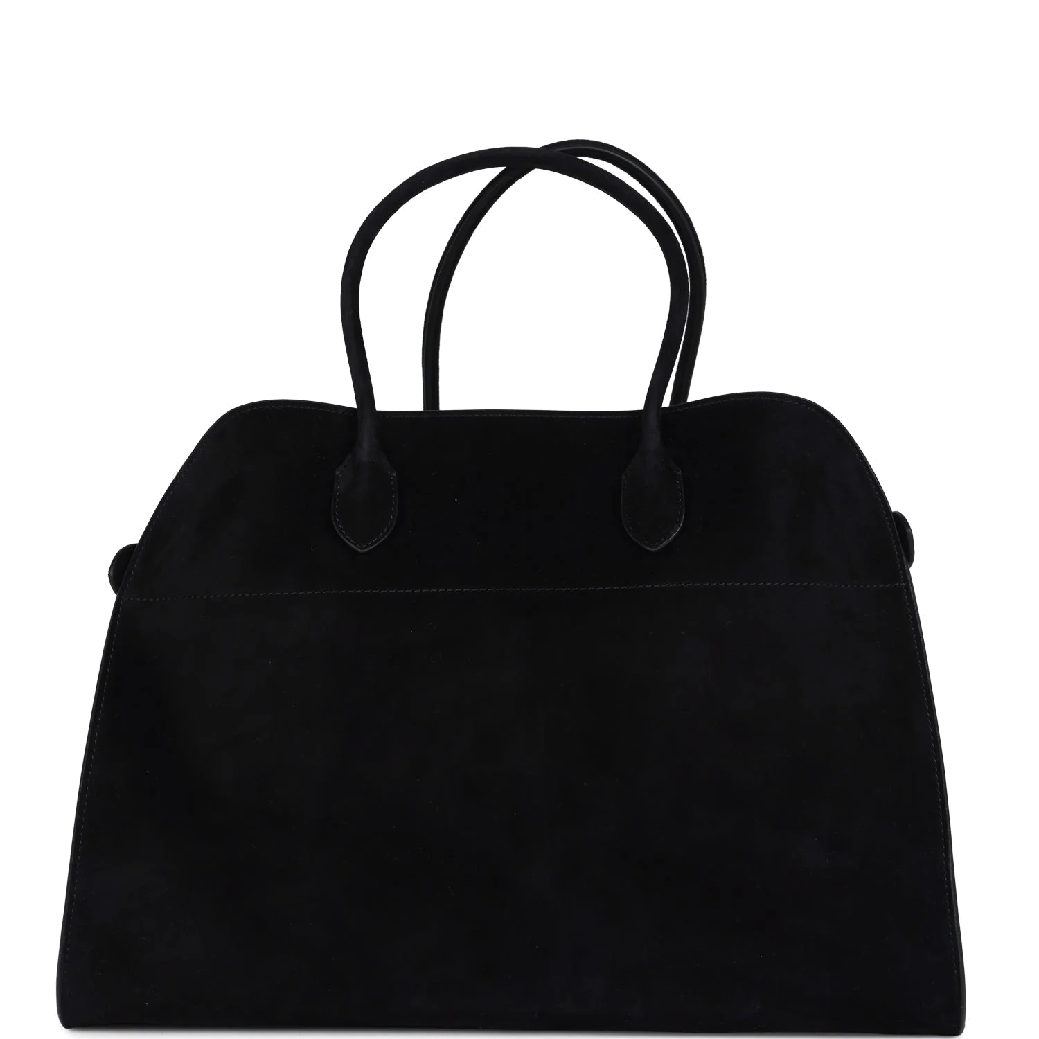The Row Soft Margaux 17 Bag Black Suede — фото 5