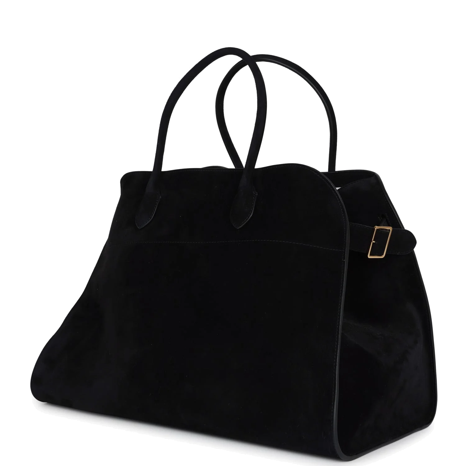 The Row Soft Margaux 17 Bag Black Suede — фото 6