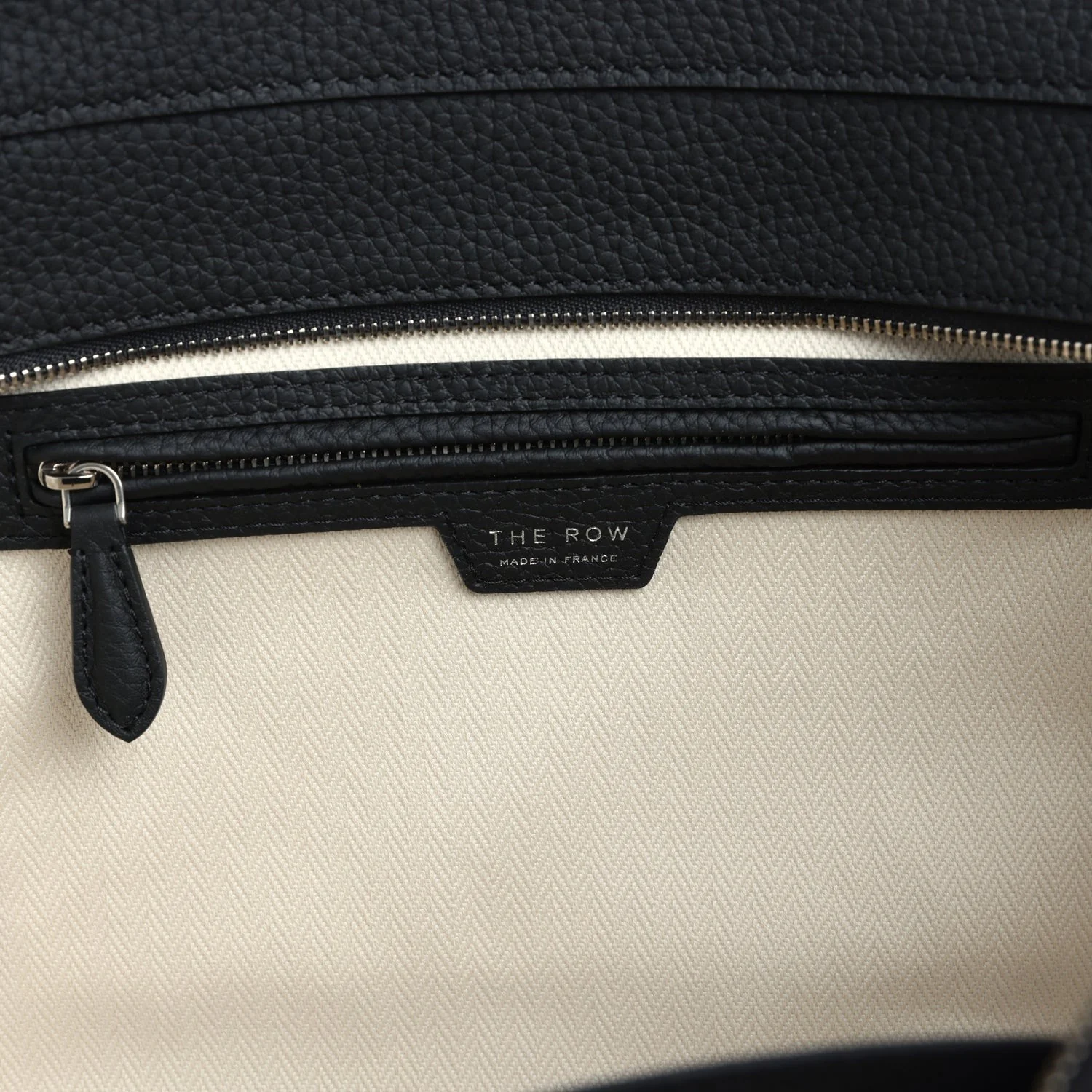 The Row Marlo 12 Tote Bag Black Calfskin — фото 8