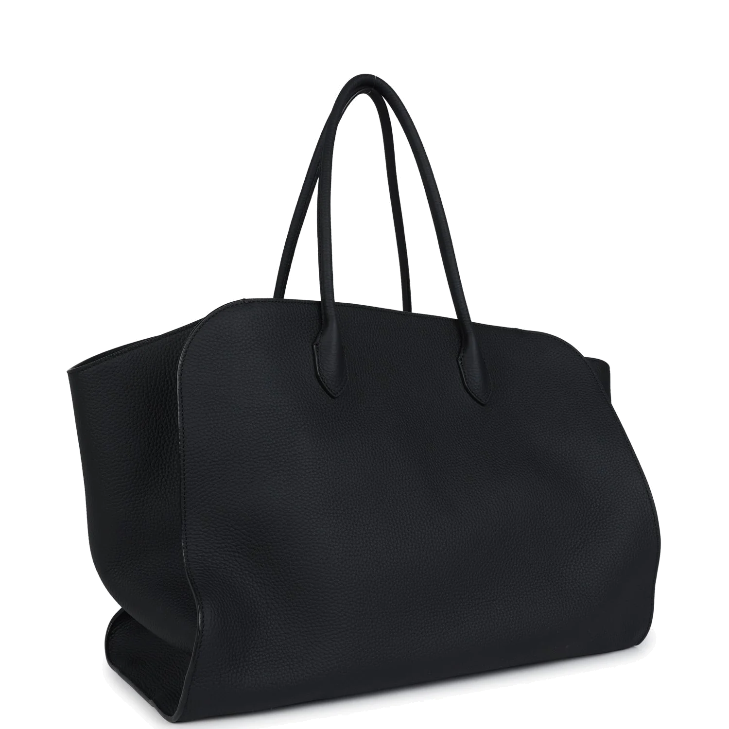 The Row Marlo Tote Bag Black Calfskin Leather — фото 3