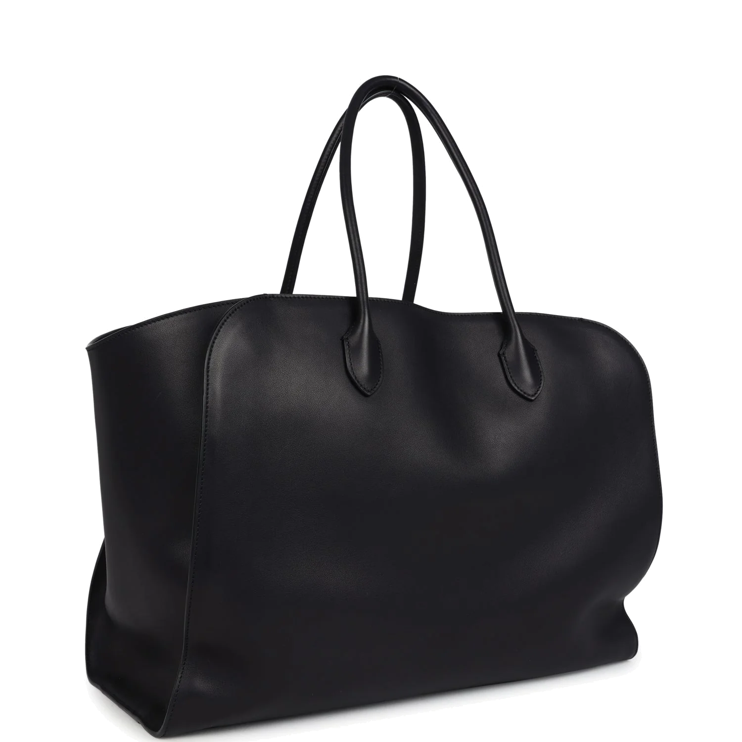 The Row Marlo Tote Bag Black Saddle Leather — фото 3