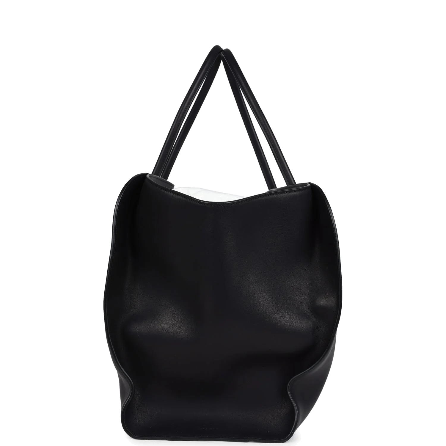 The Row Marlo Tote Bag Black Saddle Leather — фото 4