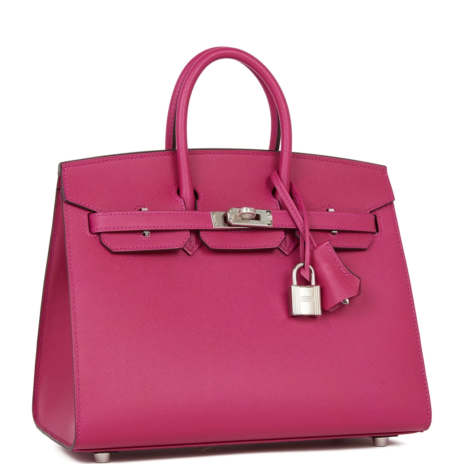 Hermes Birkin Sellier 25 Rose Pourpre Veau Madame Palladium Hardware — фото 3