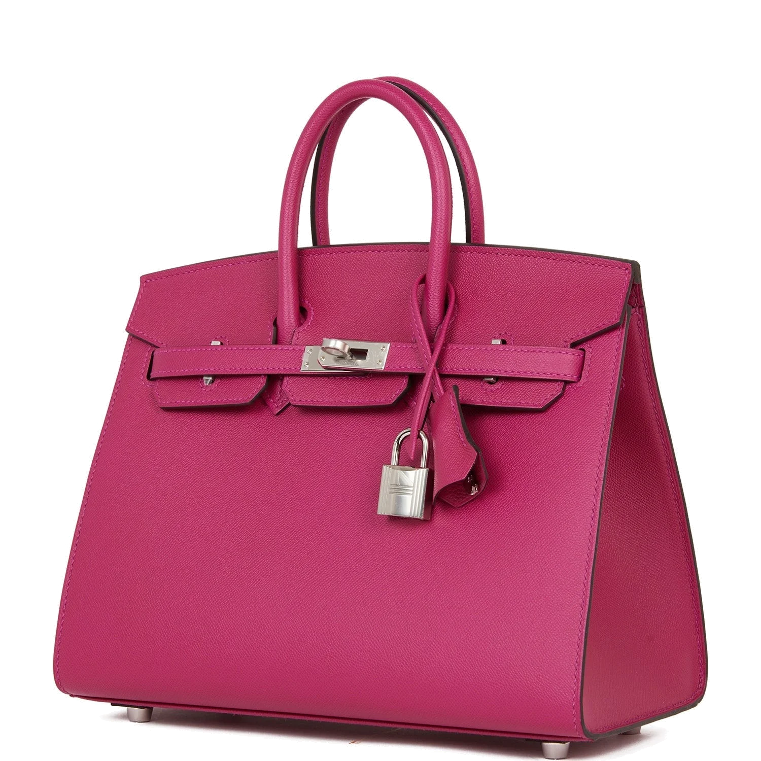 Hermes Birkin Sellier 25 Rose Pourpre Veau Madame Palladium Hardware — фото 6