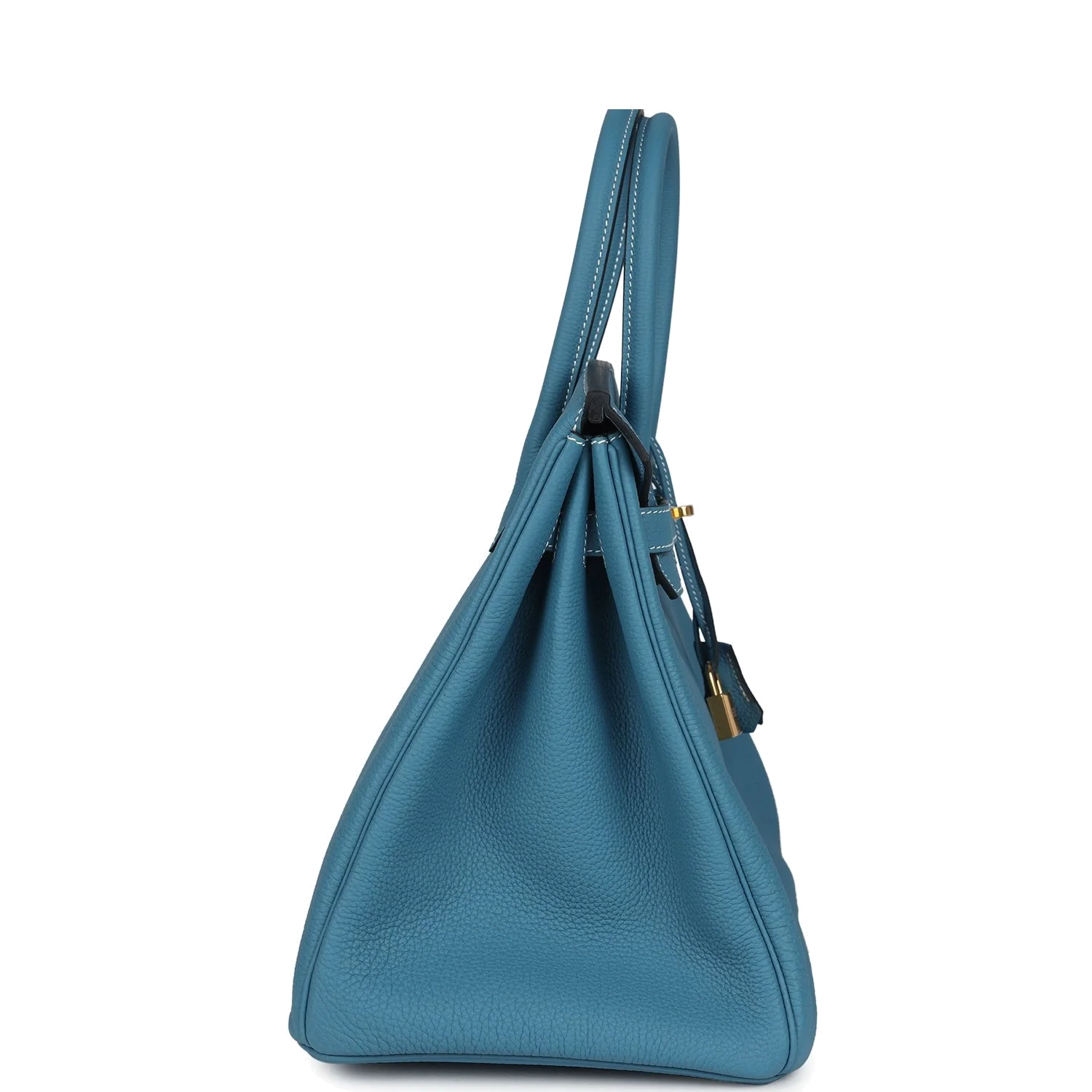 Hermes Birkin 35 Blue Jean Togo Gold Hardware Голубой джинс — фото 5