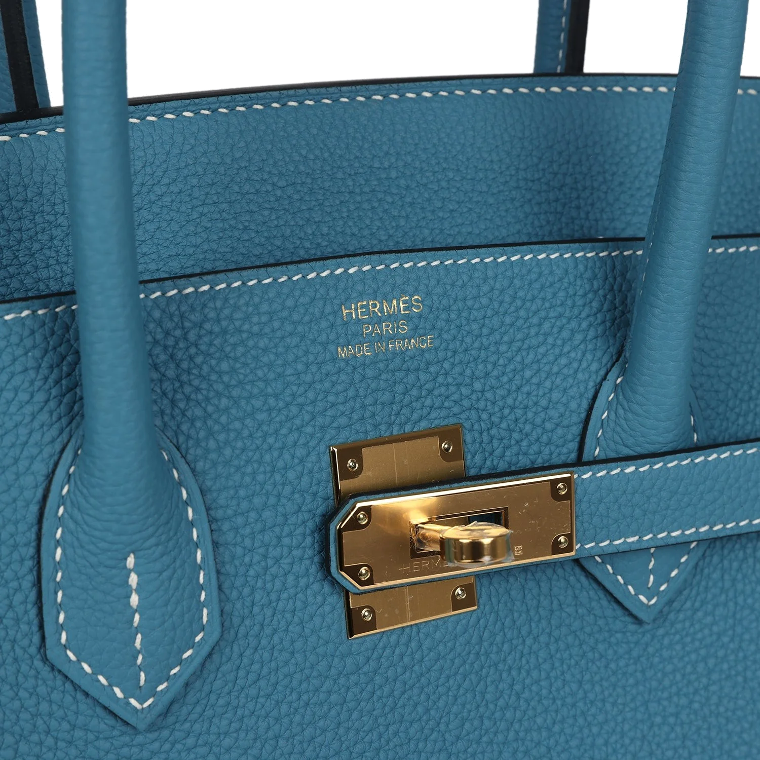 Hermes Birkin 35 Blue Jean Togo Gold Hardware Голубой джинс — фото 8