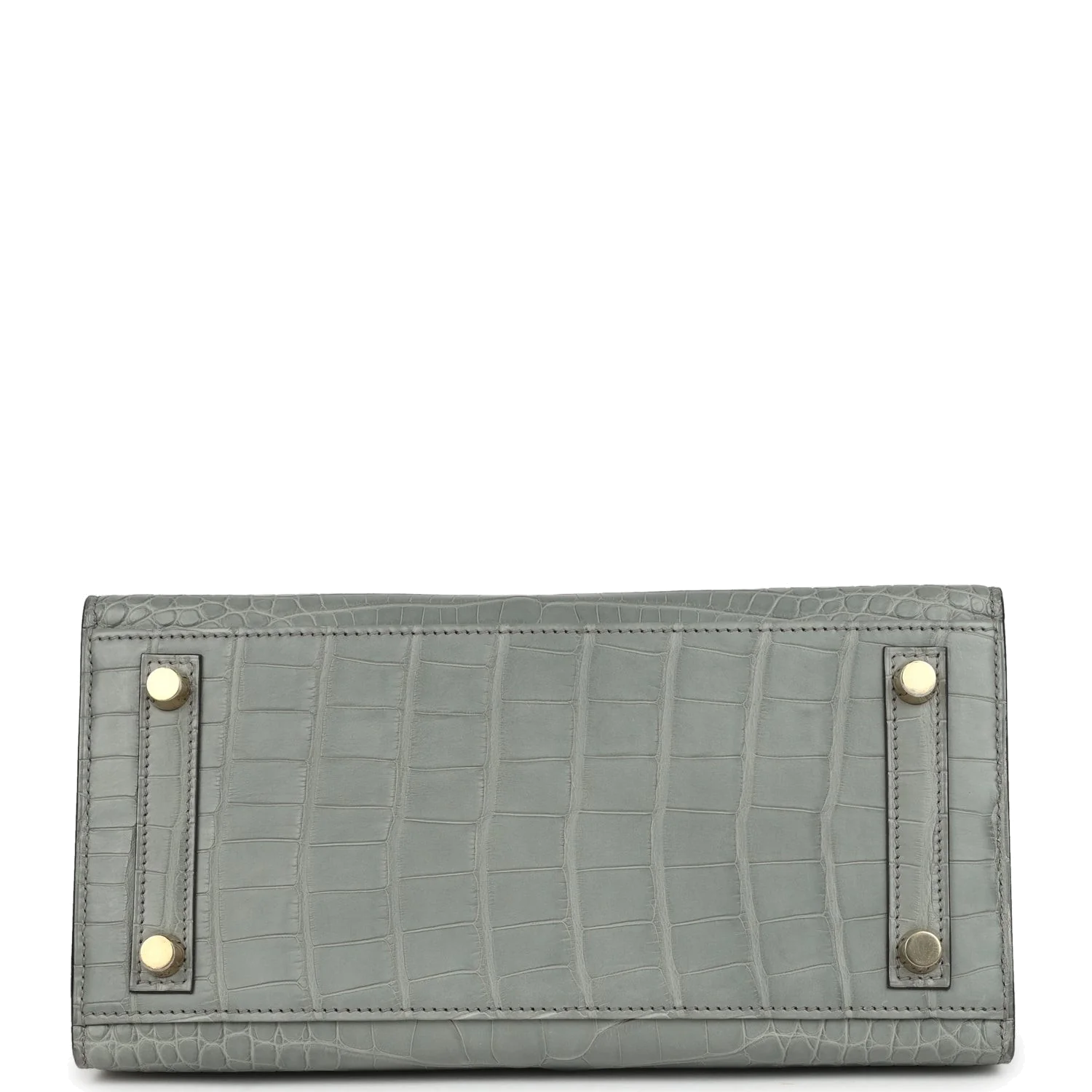 Hermes Birkin Sellier 25 Gris Ciment Matte Alligator Gold Hardware — фото 7