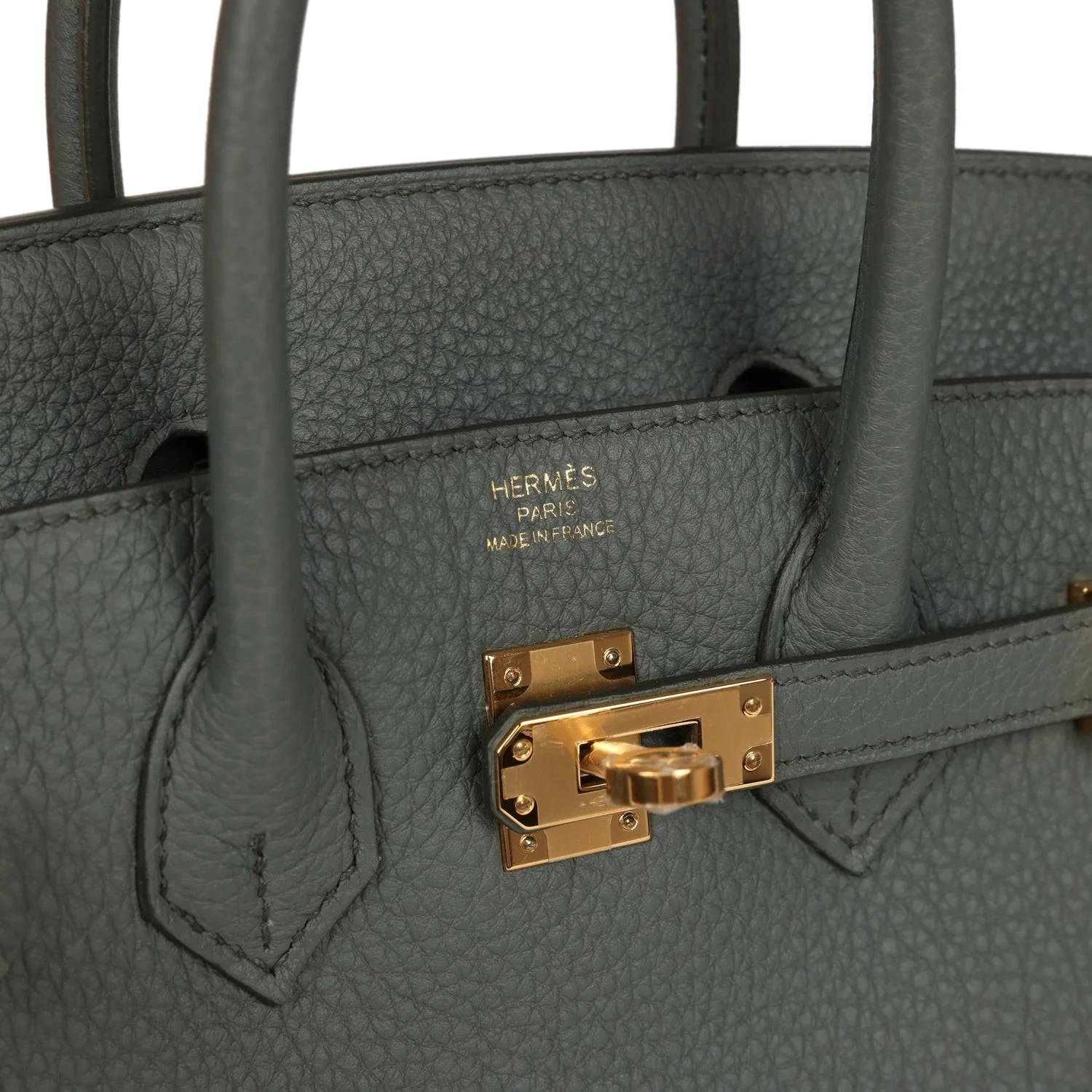 Hermes Birkin 25 Vert Amande Togo Gold Hardware Зеленый миндаль — фото 8