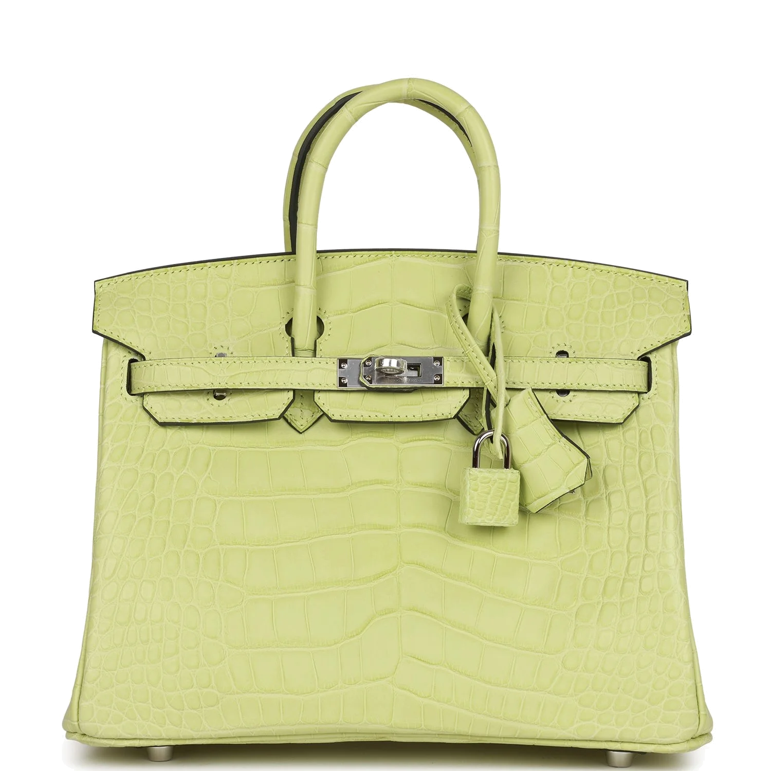 Hermes Birkin 25 Jaune Bourgeon Matte Alligator Palladium Hardware Желтый Буржон — фото 2