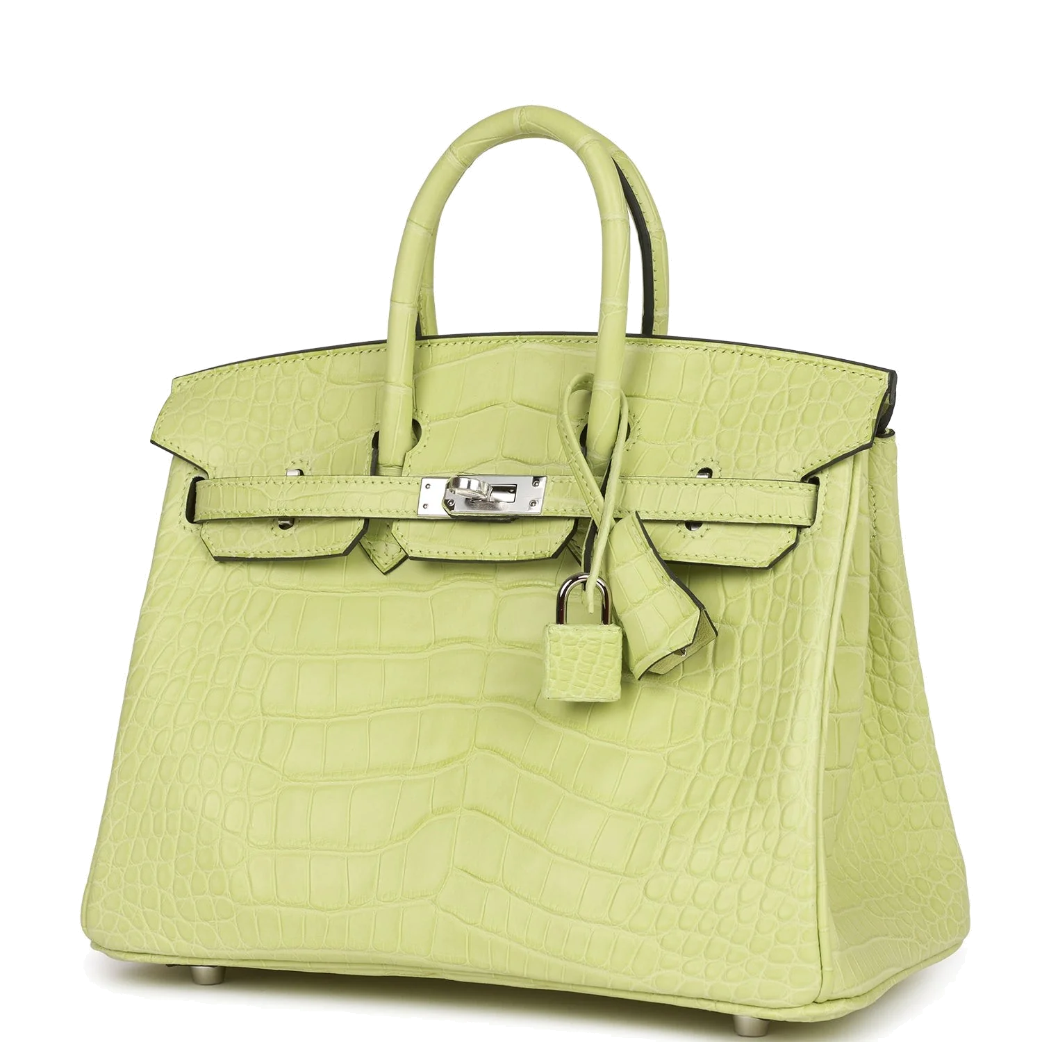 Hermes Birkin 25 Jaune Bourgeon Matte Alligator Palladium Hardware Желтый Буржон — фото 6