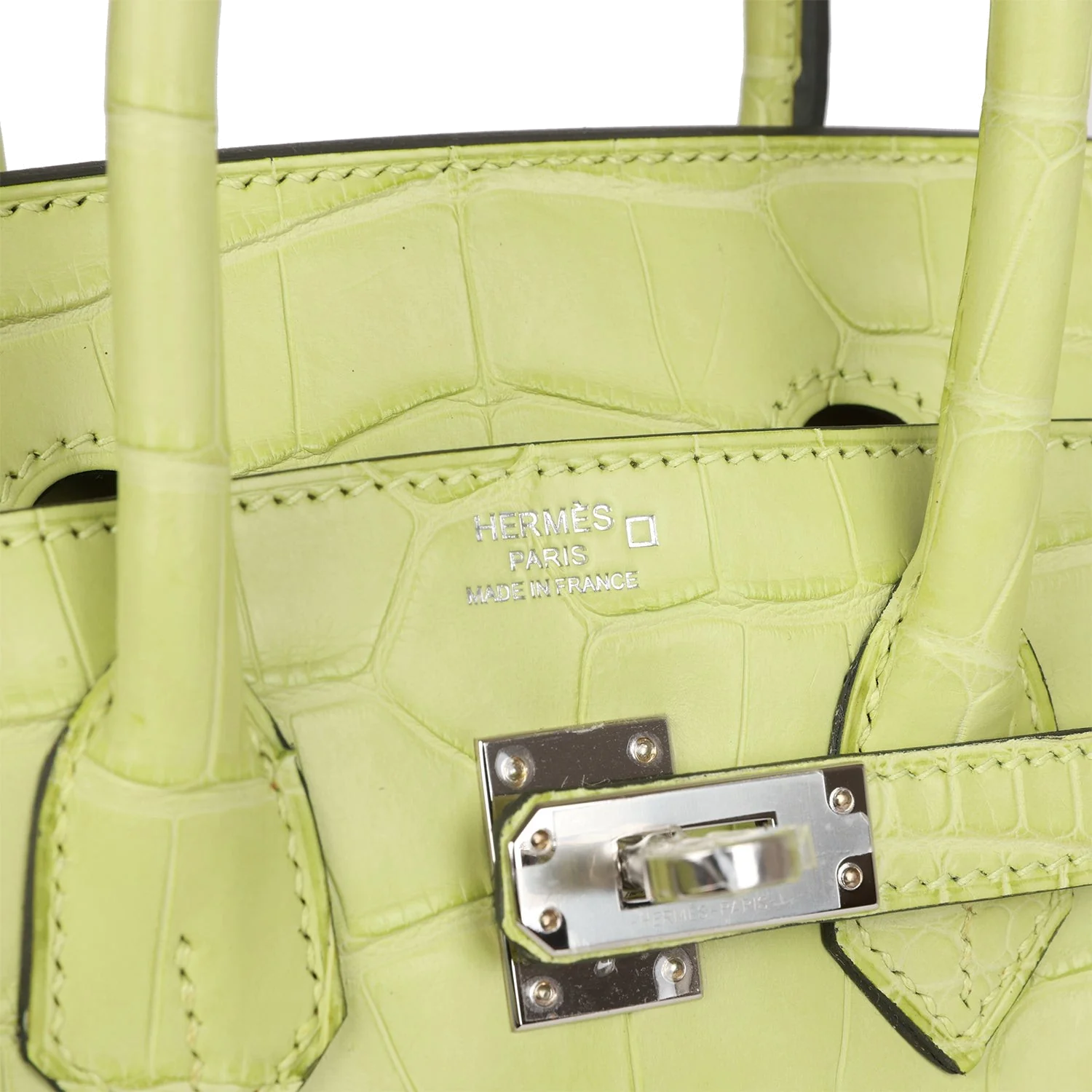 Hermes Birkin 25 Jaune Bourgeon Matte Alligator Palladium Hardware Желтый Буржон — фото 8