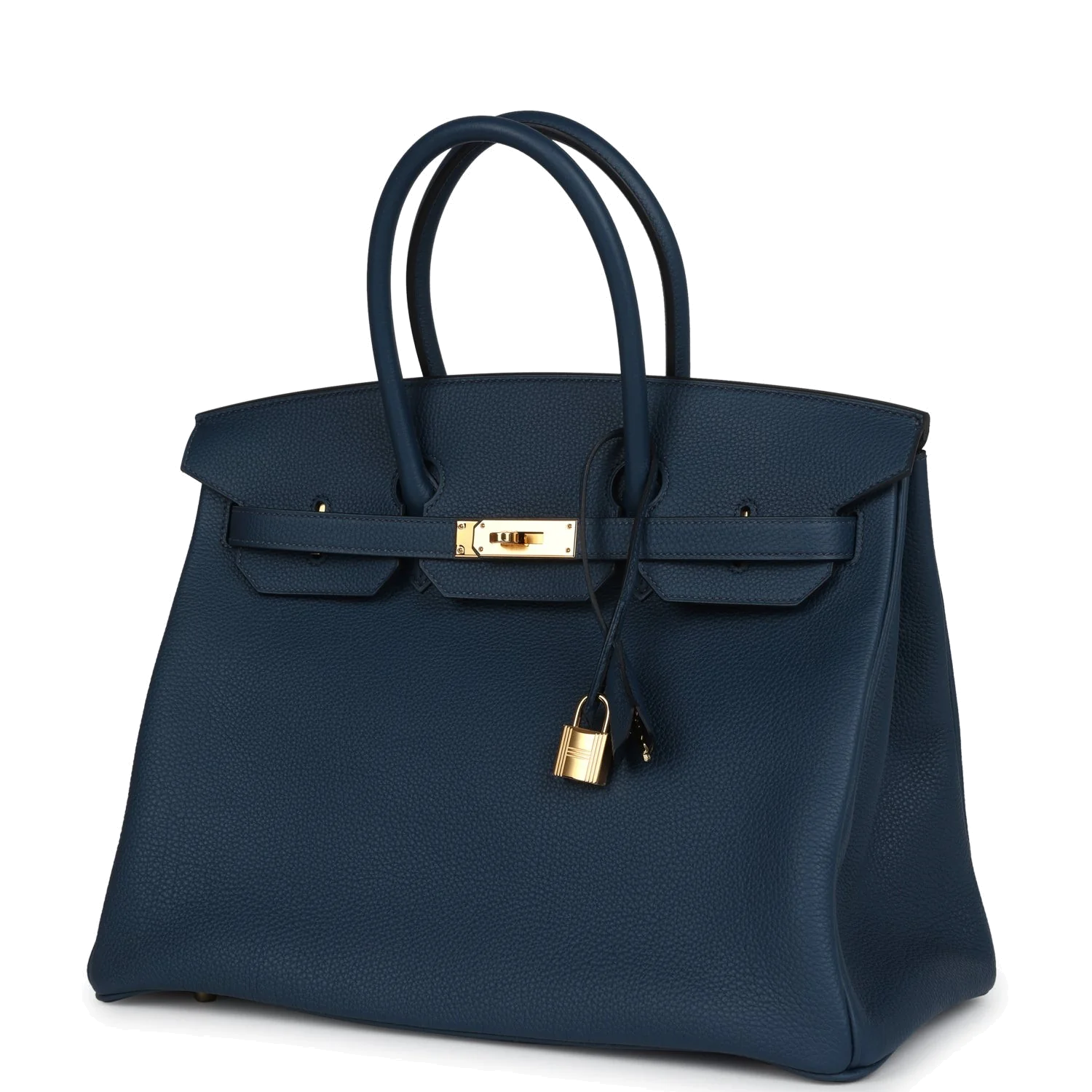 Hermes Birkin 35 Bleu De Prusse Togo Gold Hardware Синий De — фото 6