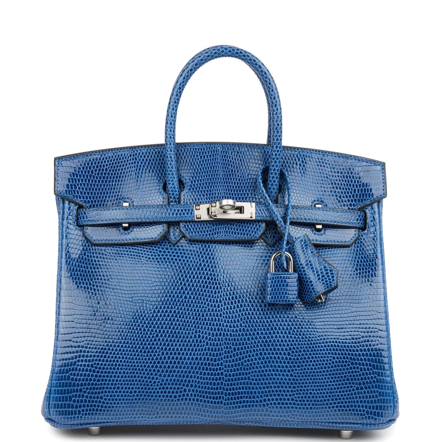 Hermes Birkin 25 Bleu Saphir Niloticus Lizard Palladium Hardware Синий сапфир — фото 2