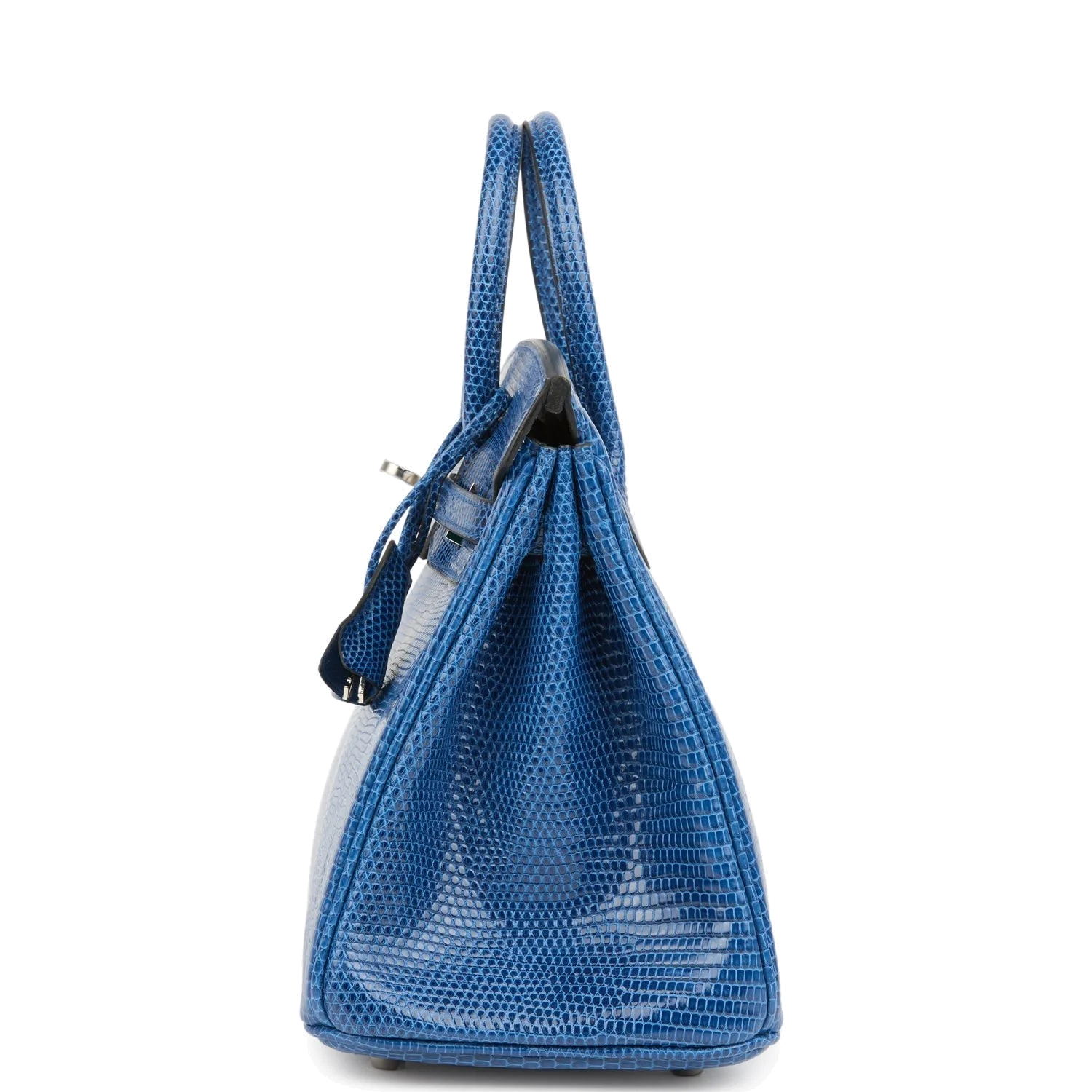 Hermes Birkin 25 Bleu Saphir Niloticus Lizard Palladium Hardware Синий сапфир — фото 4