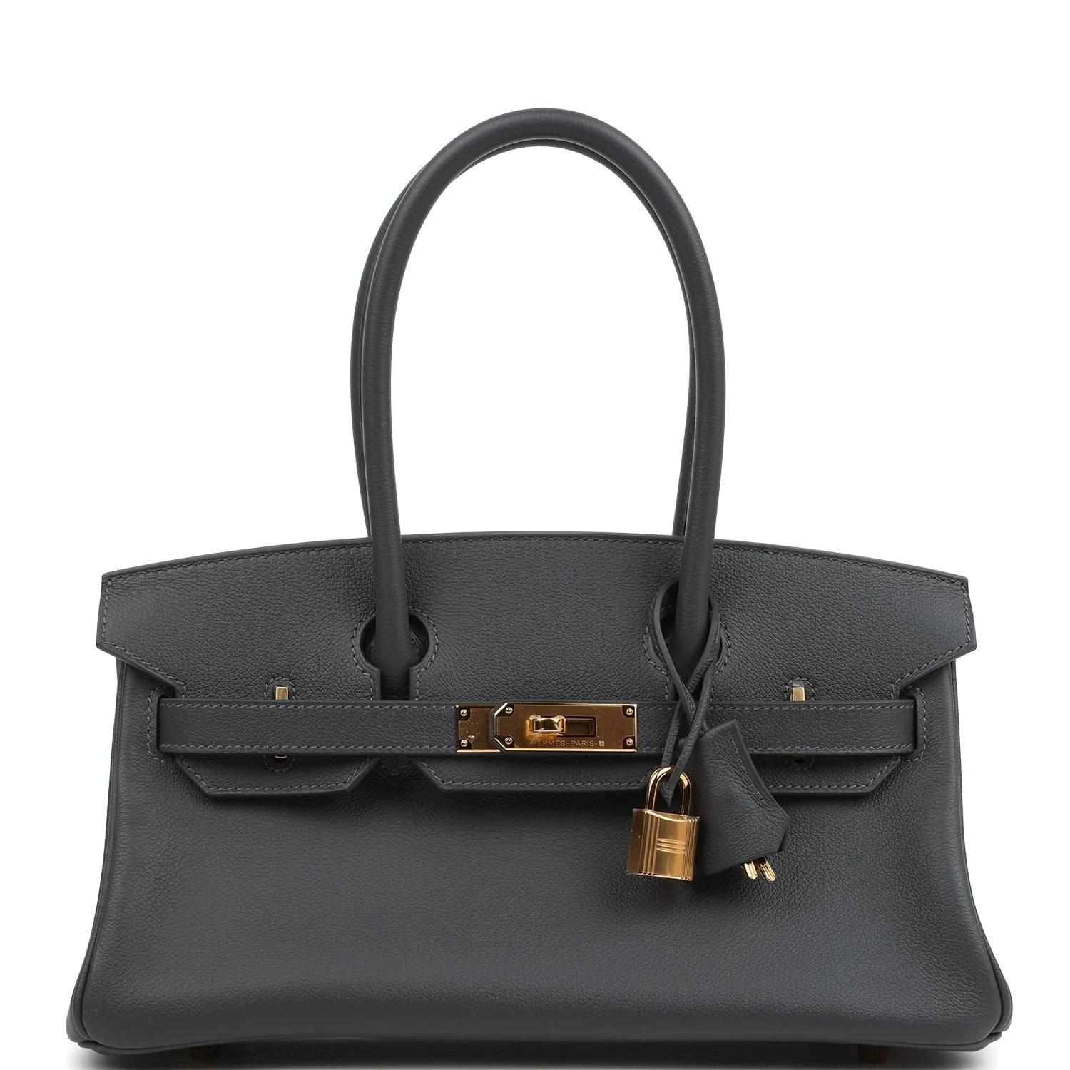Hermes Shoulder Birkin Light 29 Ardoise Evercolor Gold Hardware — фото 2