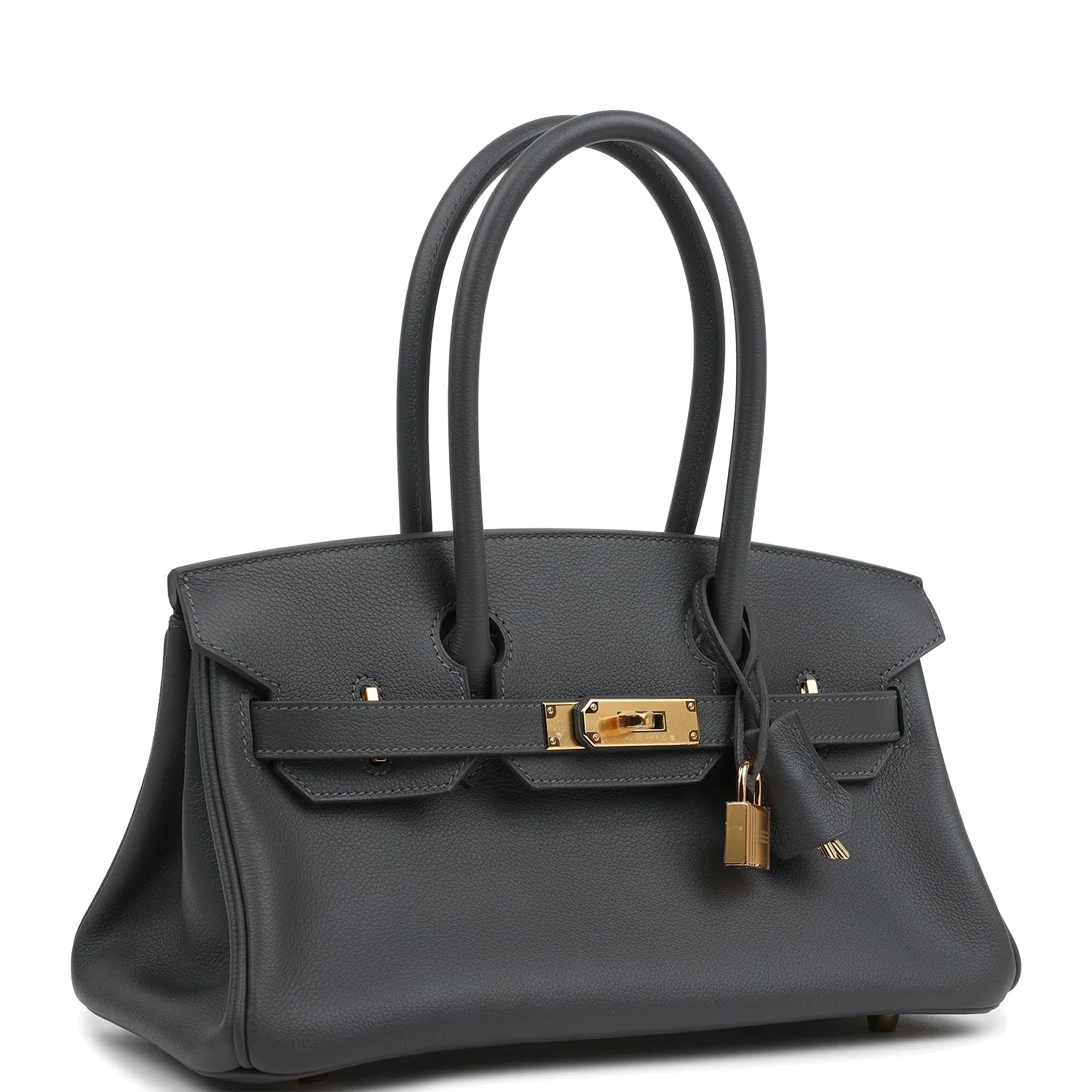 Hermes Shoulder Birkin Light 29 Ardoise Evercolor Gold Hardware — фото 3