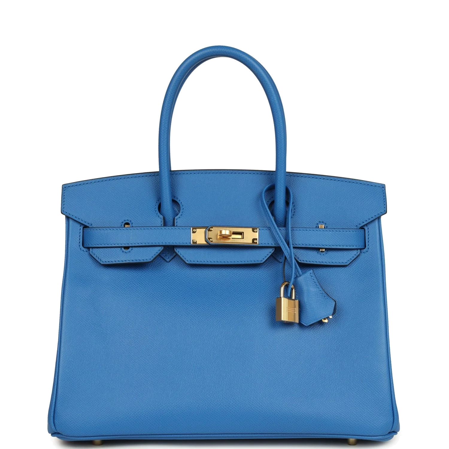 Hermes Birkin 30 Bleu Zellige Epsom Gold Hardware Синий Зеллидж — фото 2
