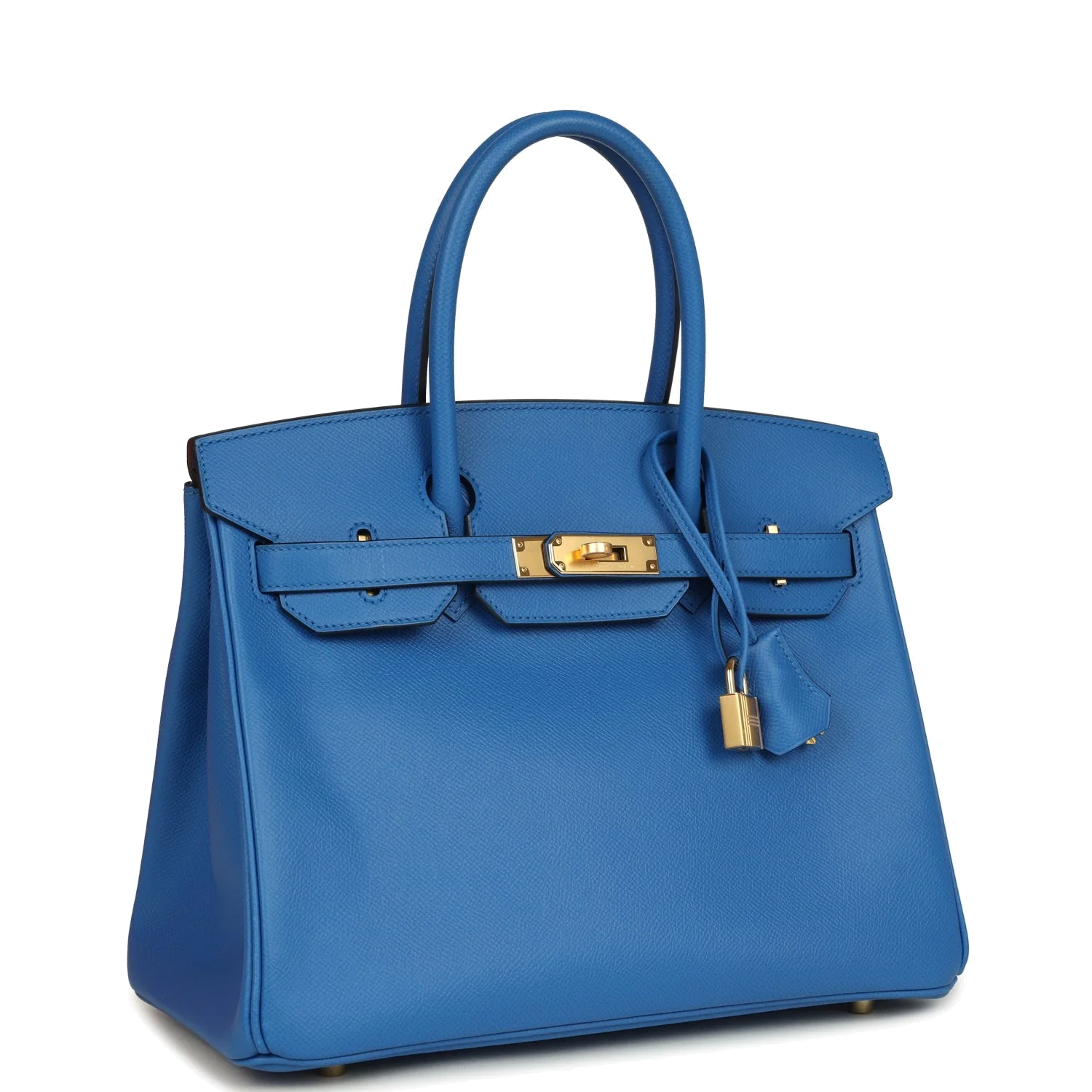 Hermes Birkin 30 Bleu Zellige Epsom Gold Hardware Синий Зеллидж — фото 3