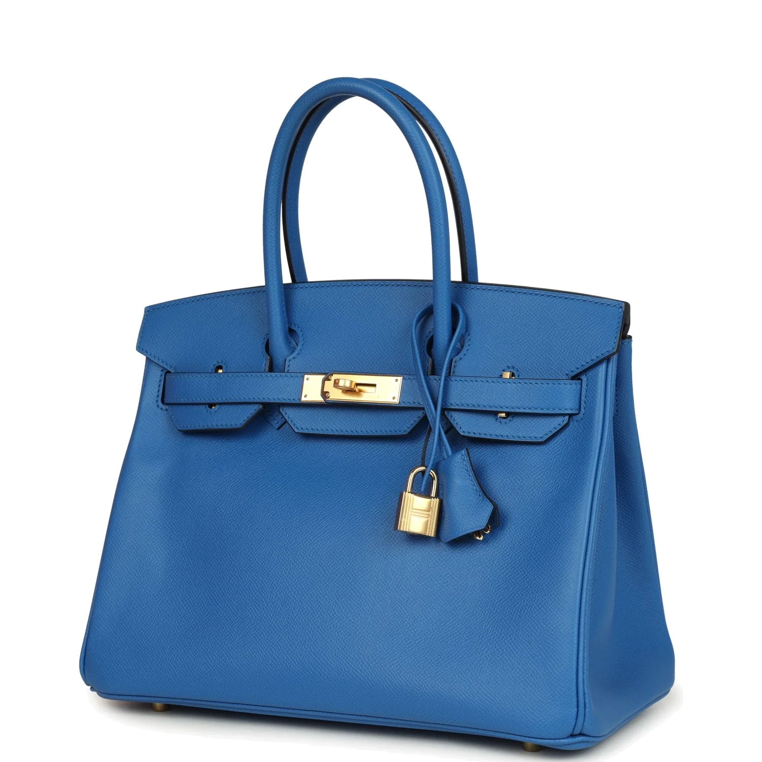 Hermes Birkin 30 Bleu Zellige Epsom Gold Hardware Синий Зеллидж — фото 6