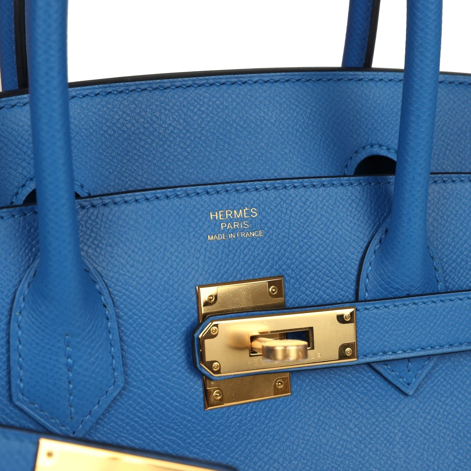 Hermes Birkin 30 Bleu Zellige Epsom Gold Hardware Синий Зеллидж — фото 8