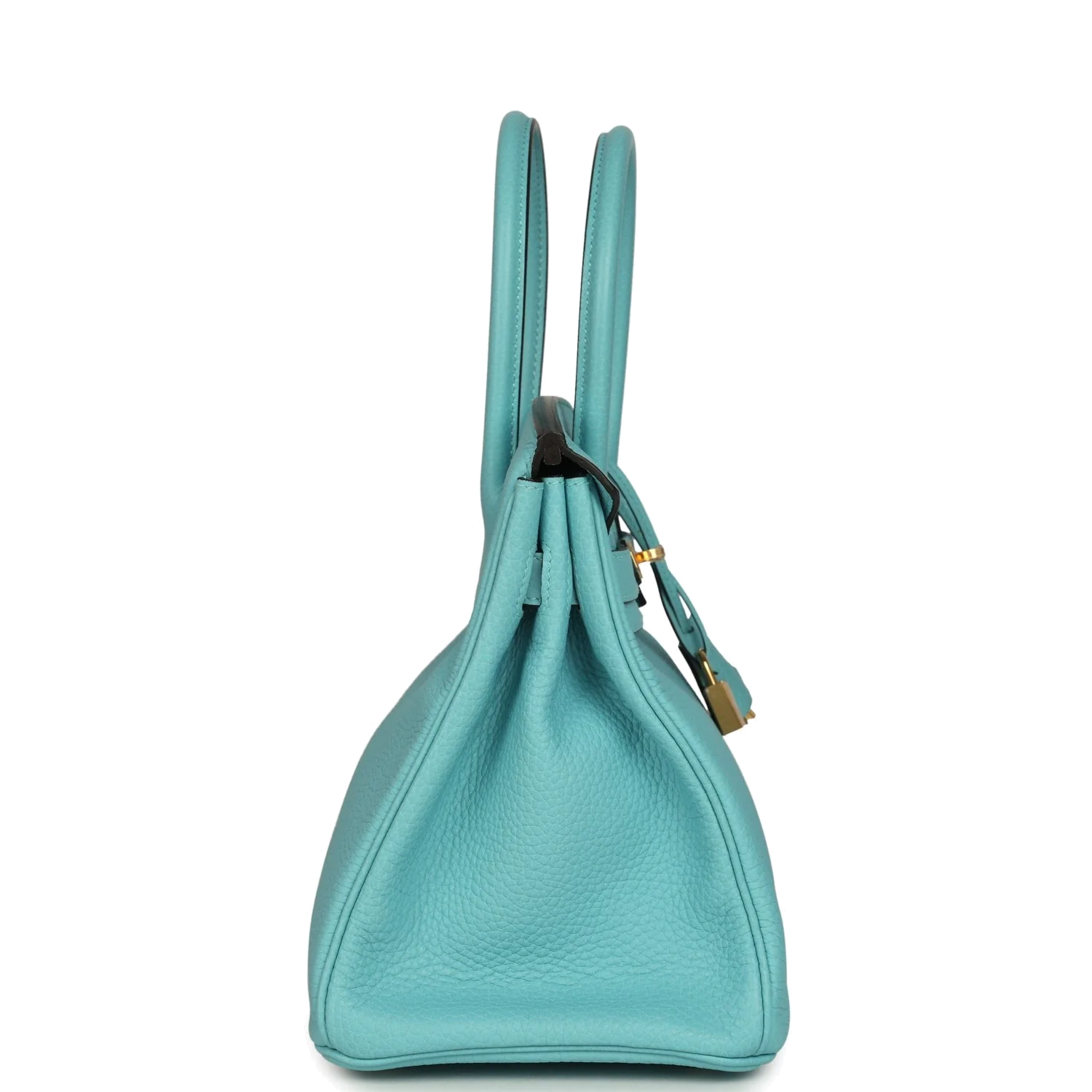 Hermes Birkin 30 Bleu Atoll Clemence Gold Hardware Синий Атолл — фото 4