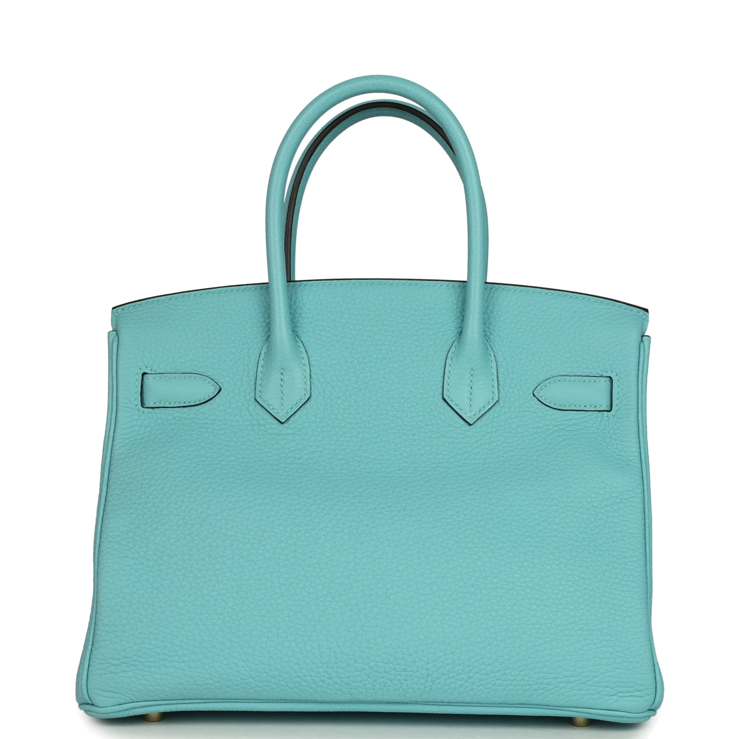 Hermes Birkin 30 Bleu Atoll Clemence Gold Hardware Синий Атолл — фото 5