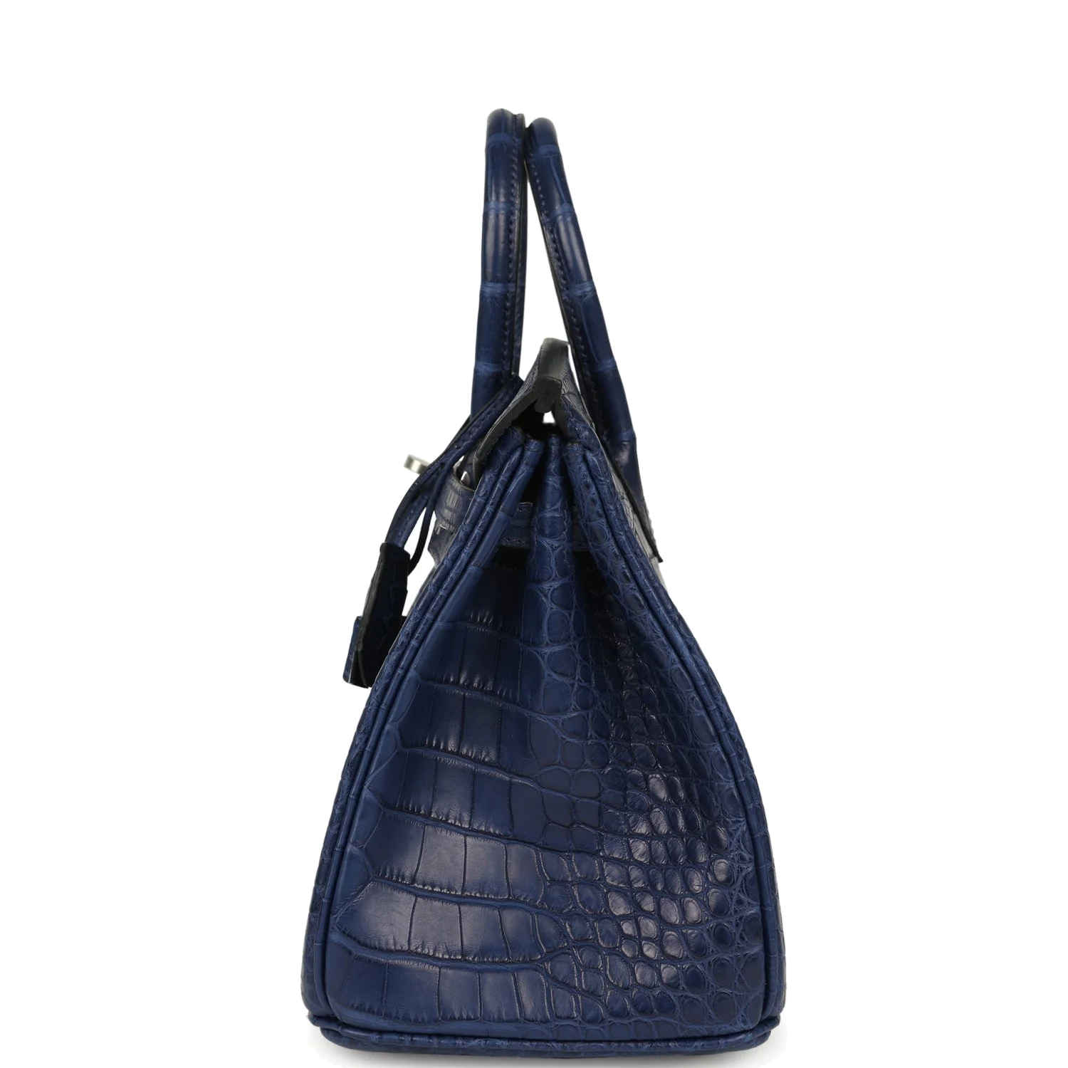 Hermes Birkin 25 Bleu Saphir Matte Alligator Palladium Hardware Синий сапфир — фото 4